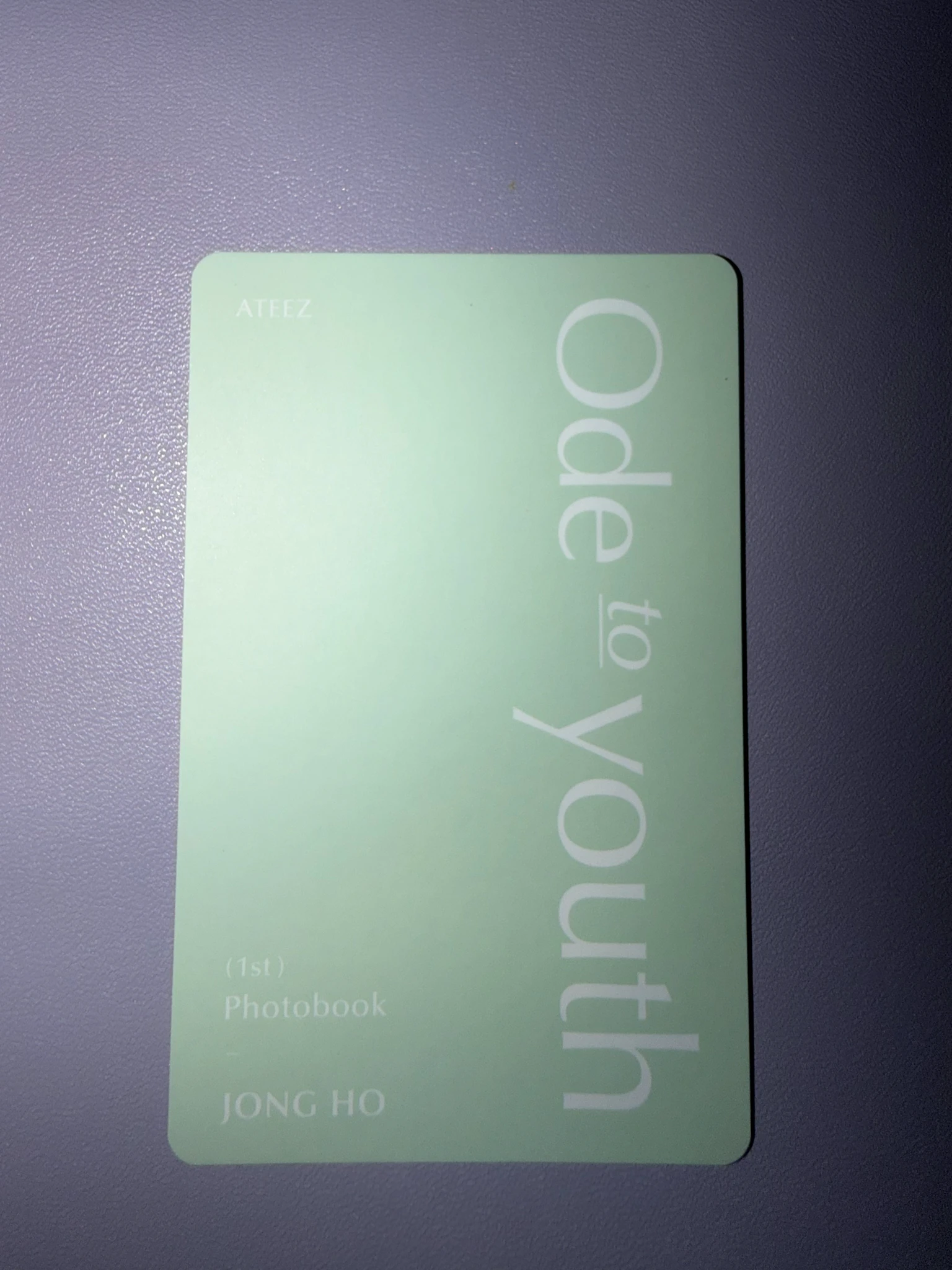 ATEEZ Jongho ATEEZ - Jongho - 1ST PHOTOBOOK [ODE TO YOUTH] Other pre-order benefit (pob) holographic (hologram) listing photo 2