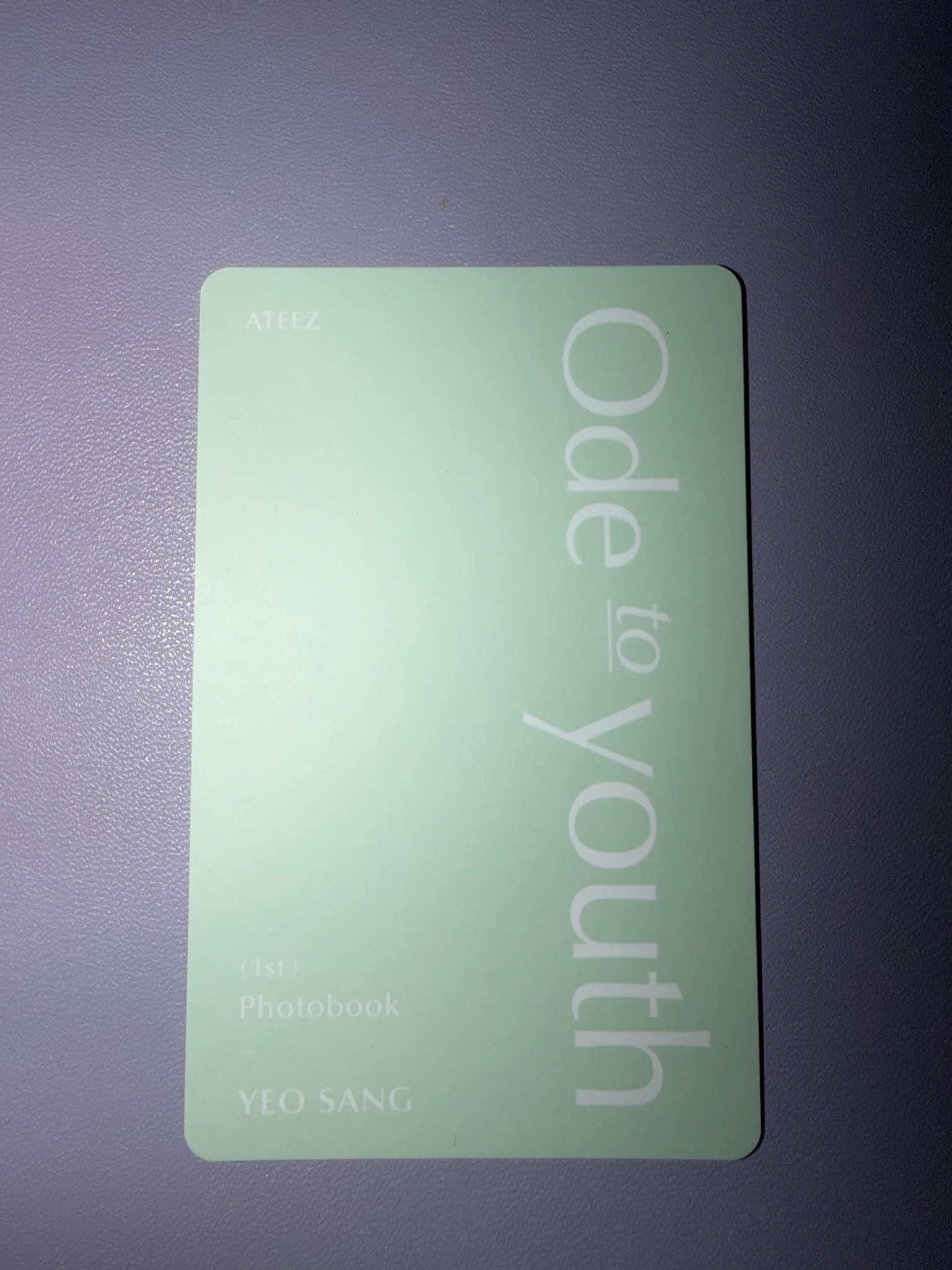 ATEEZ Yeosang ATEEZ - Yeosang - 1ST PHOTOBOOK [ODE TO YOUTH] Other pre-order benefit (pob) holographic (hologram) listing photo 2