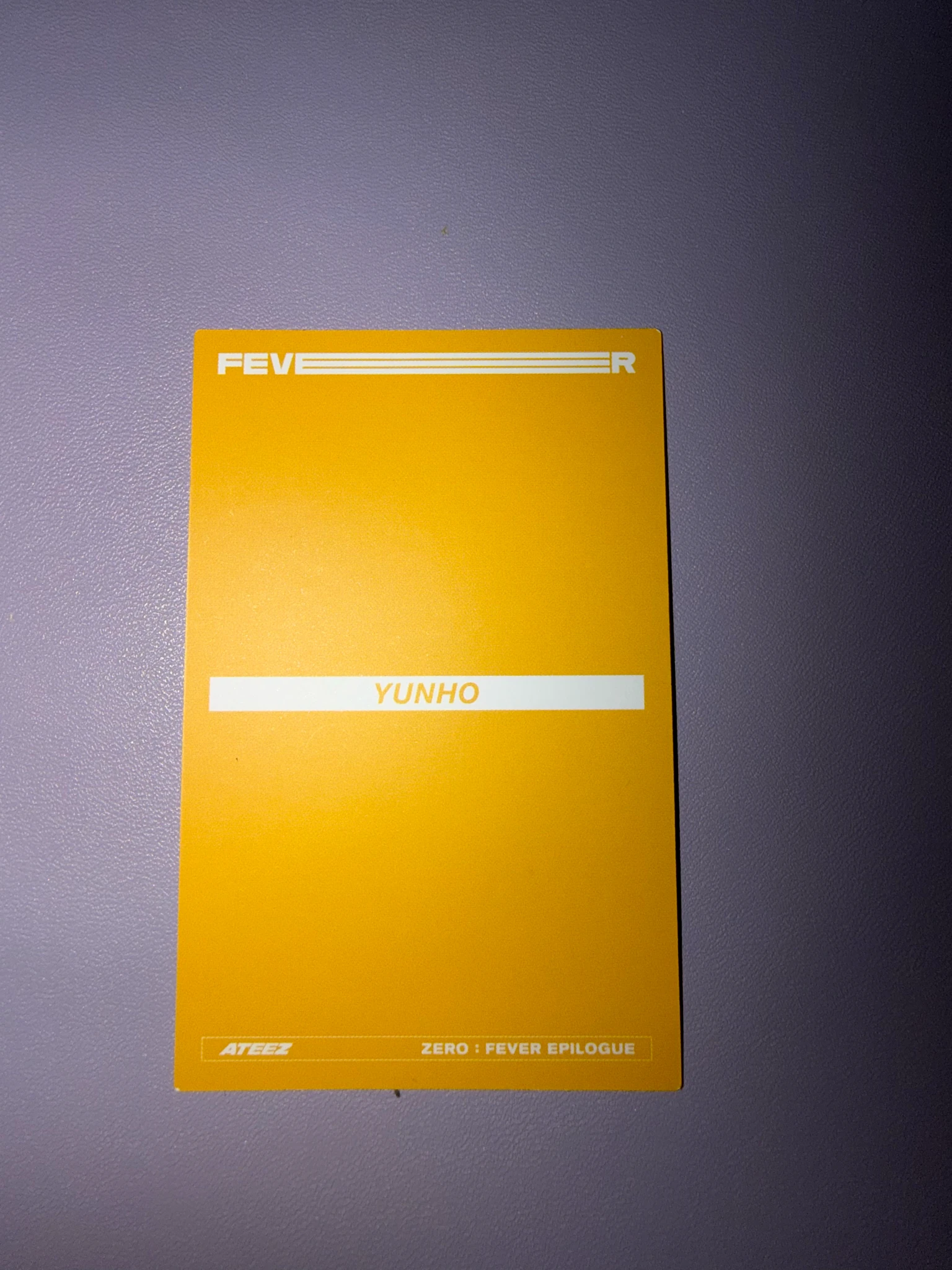 ATEEZ Yunho ATEEZ - Yunho - ZERO : FEVER EPILOGUE Album album photocard Z version limited version listing photo 2
