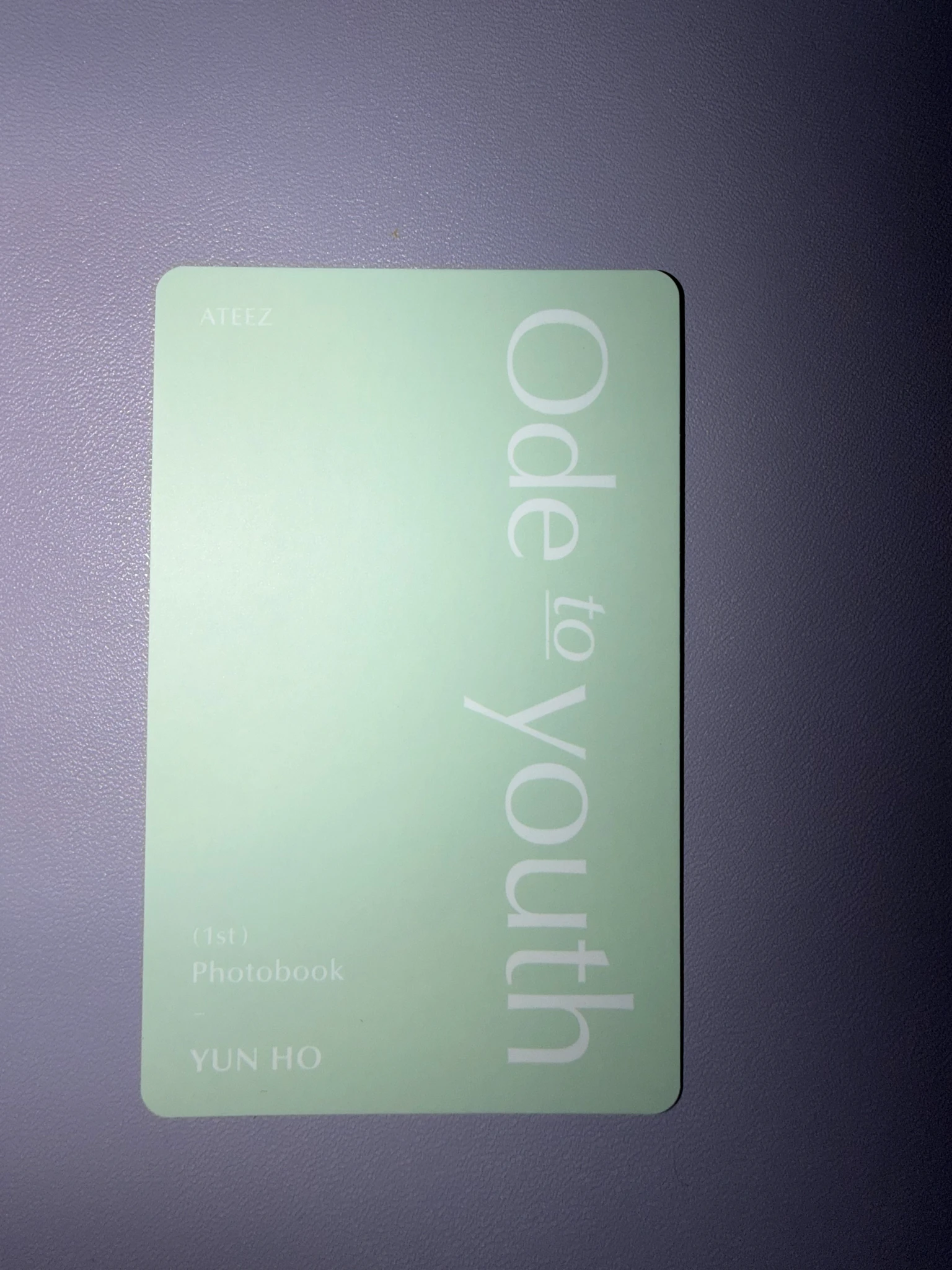 ATEEZ Yunho ATEEZ - Yunho - 1ST PHOTOBOOK [ODE TO YOUTH] Other pre-order benefit (pob) holographic (hologram) listing photo 2