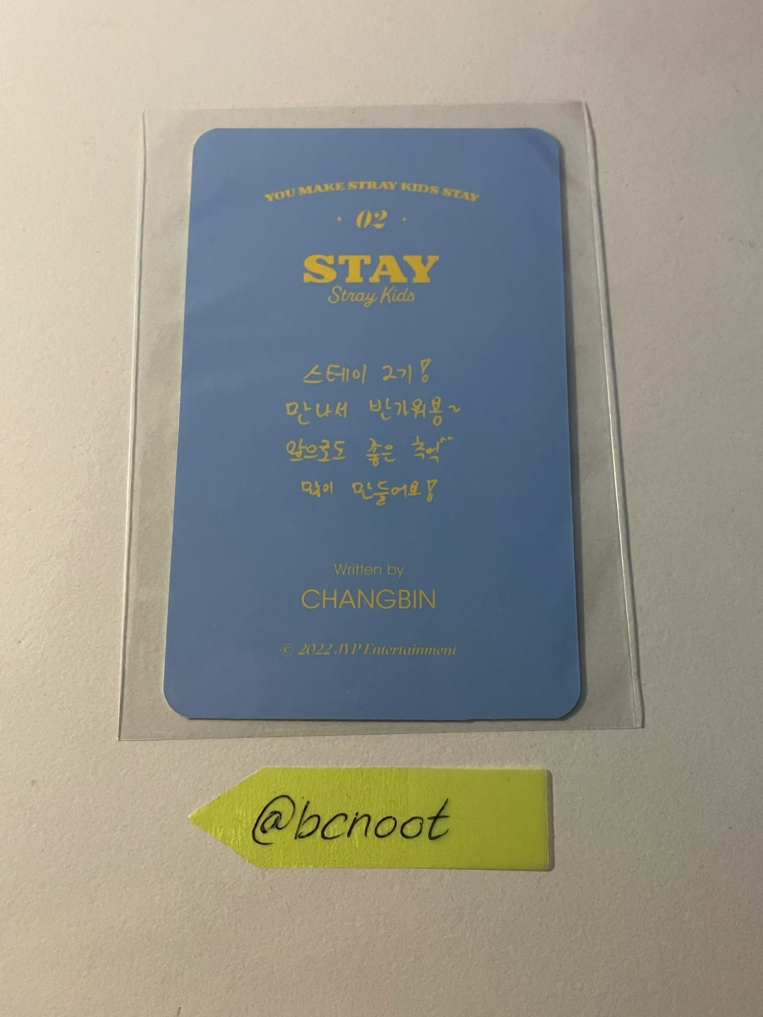 Stray Kids Changbin Stray Kids - Changbin - Official Fanclub STAY 2nd Gen Kit Other photocard set listing photo 2
