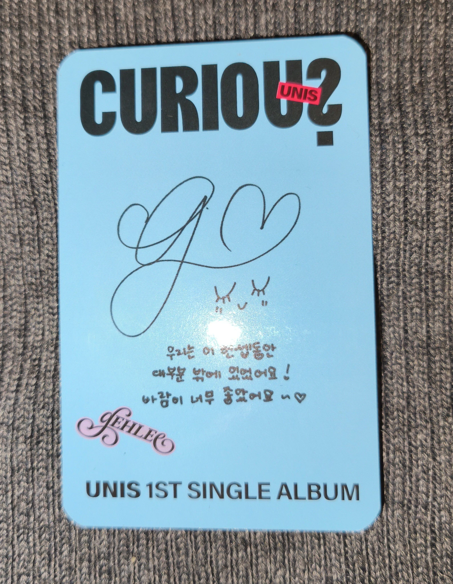 UNIS Gehlee UNIS - Gehlee - CURIOUS Album album photocard listing photo 2