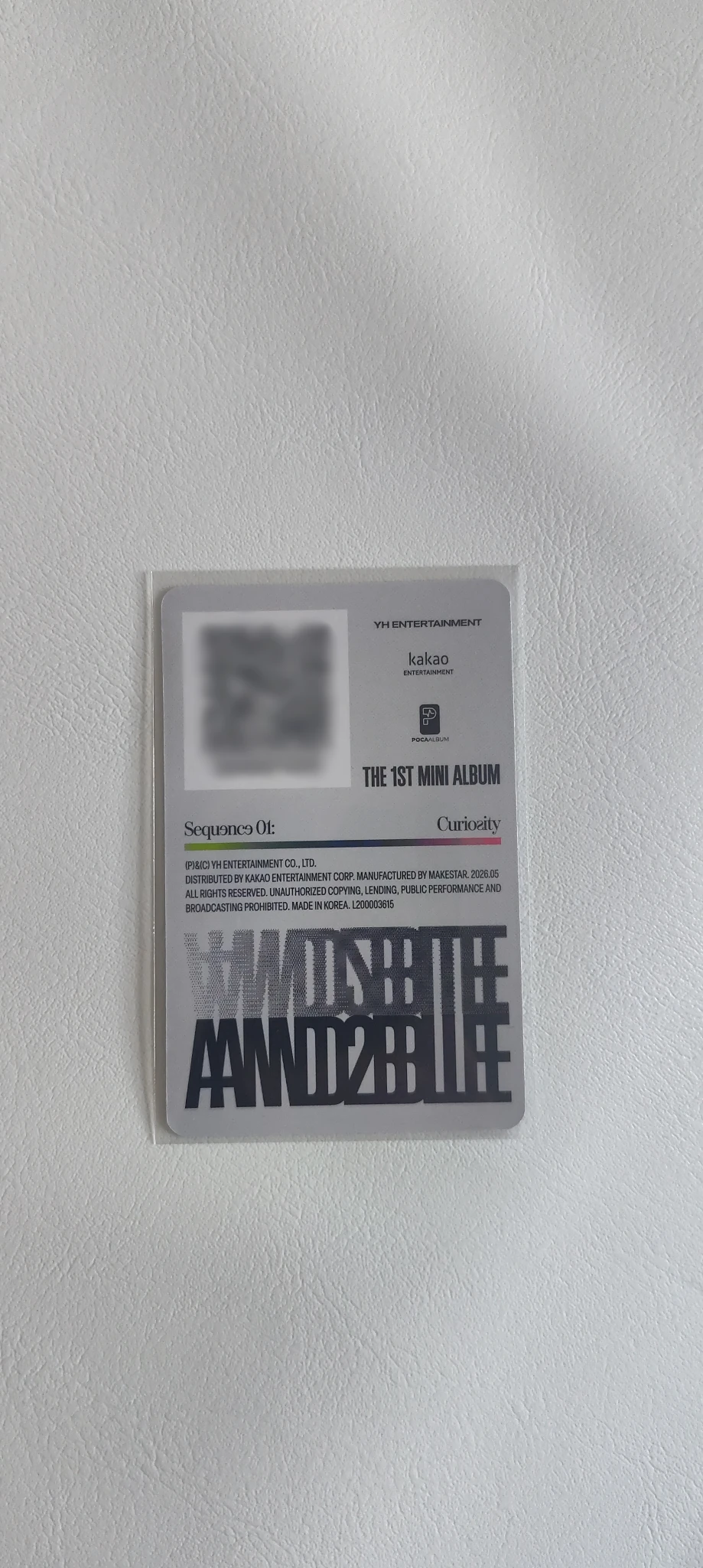 AND2BLE AND2BLE - Sequence 01: Curiosity Album poca album qr card listing photo 2