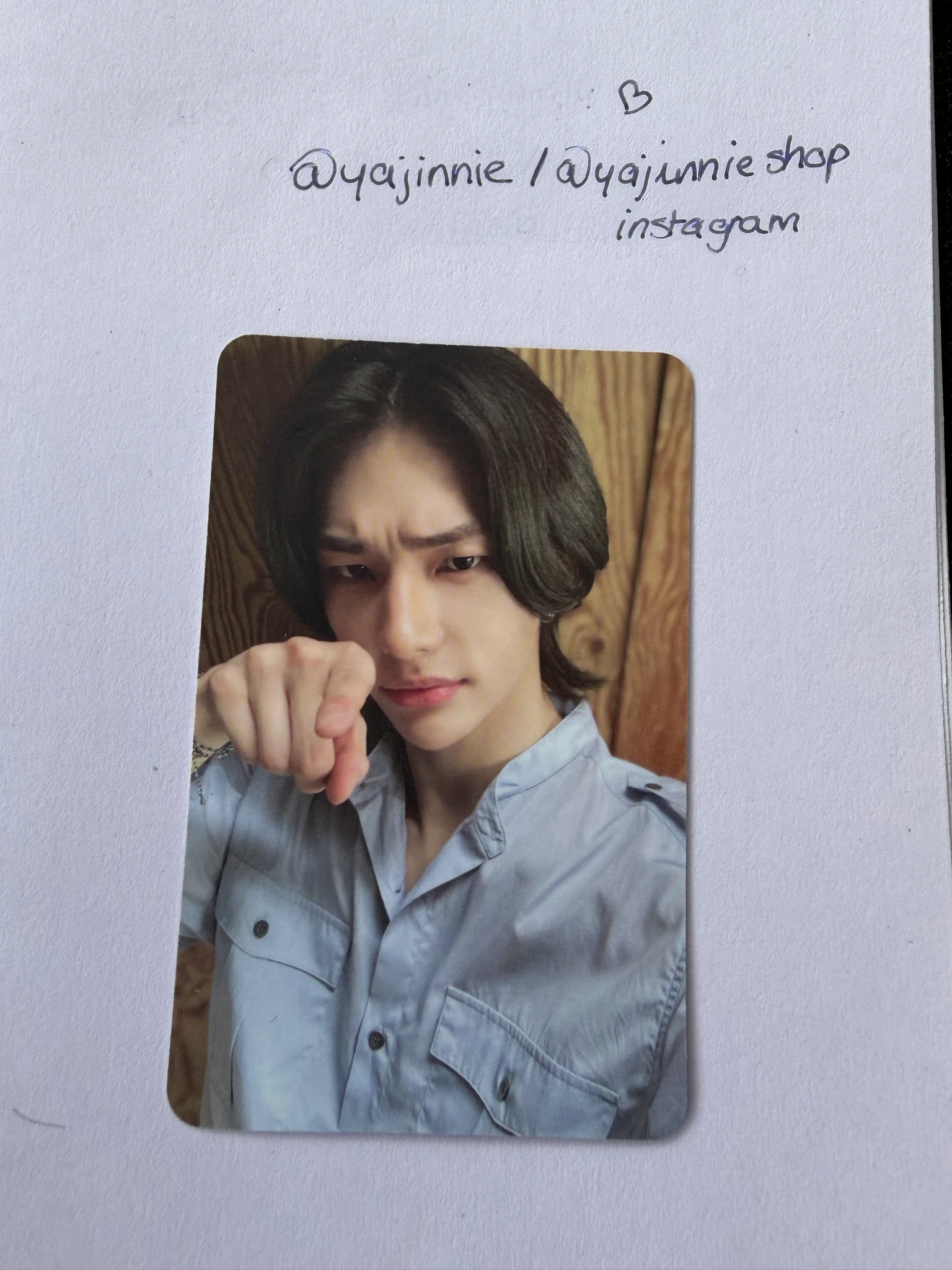 Stray Kids Hyunjin Stray Kids - Hyunjin - NoEasy Album album photocard double-sided front side listing photo 2
