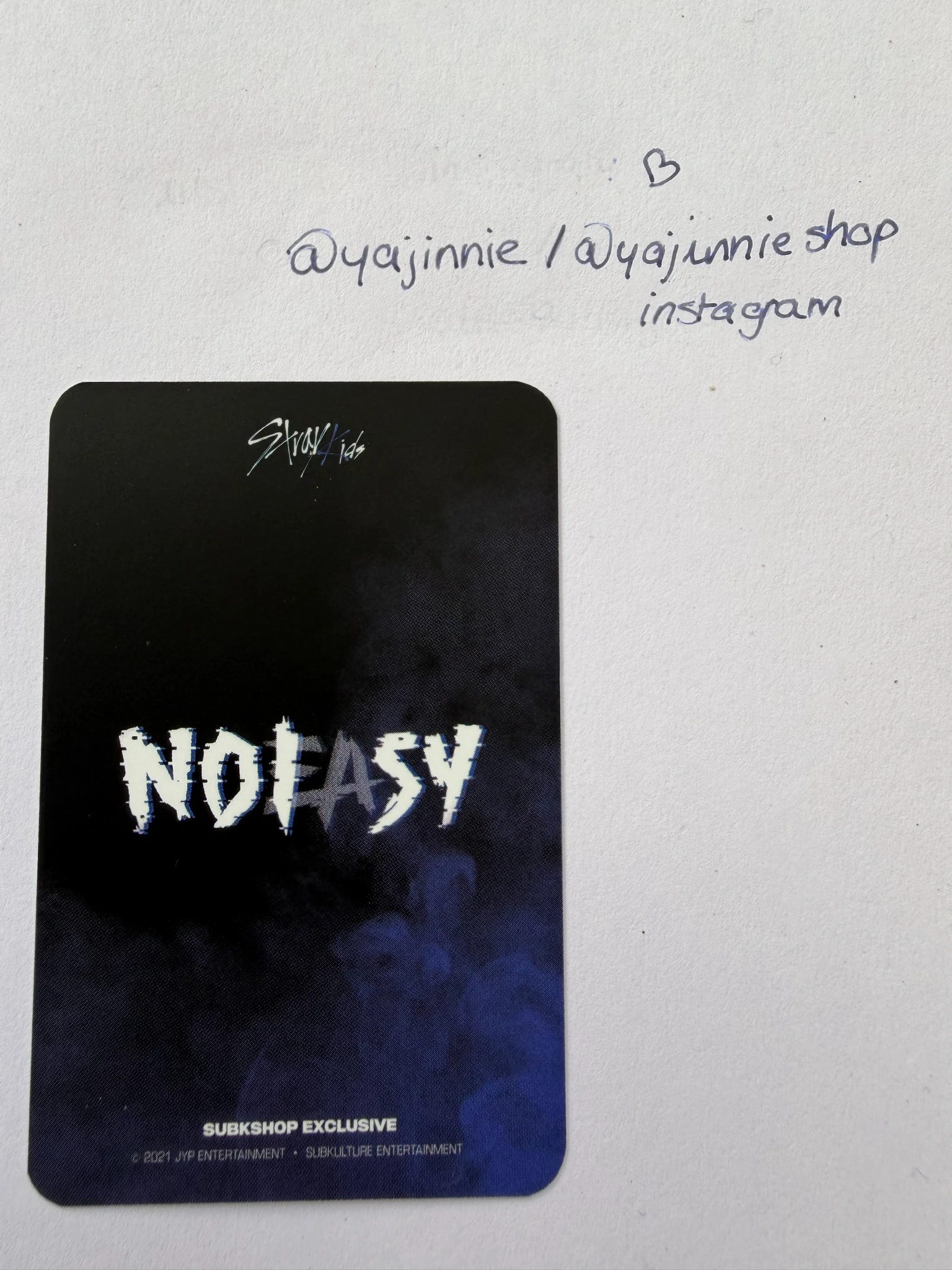 Stray Kids Hyunjin Stray Kids - Hyunjin - NoEasy Album pre-order benefit subk listing photo 2