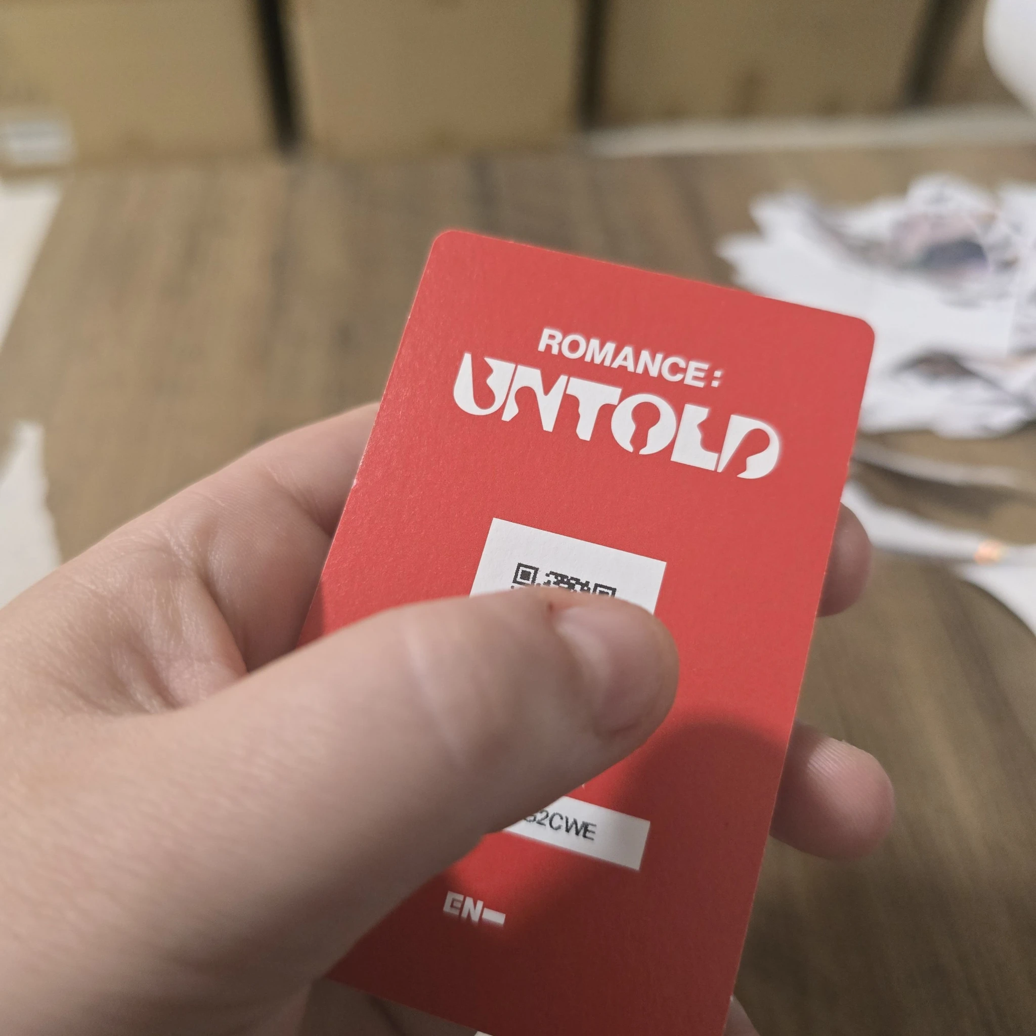 ENHYPEN ENHYPEN - ROMANCE: UNTOLD Album qr card weverse album version album photocard korean album inceptio version listing photo 2