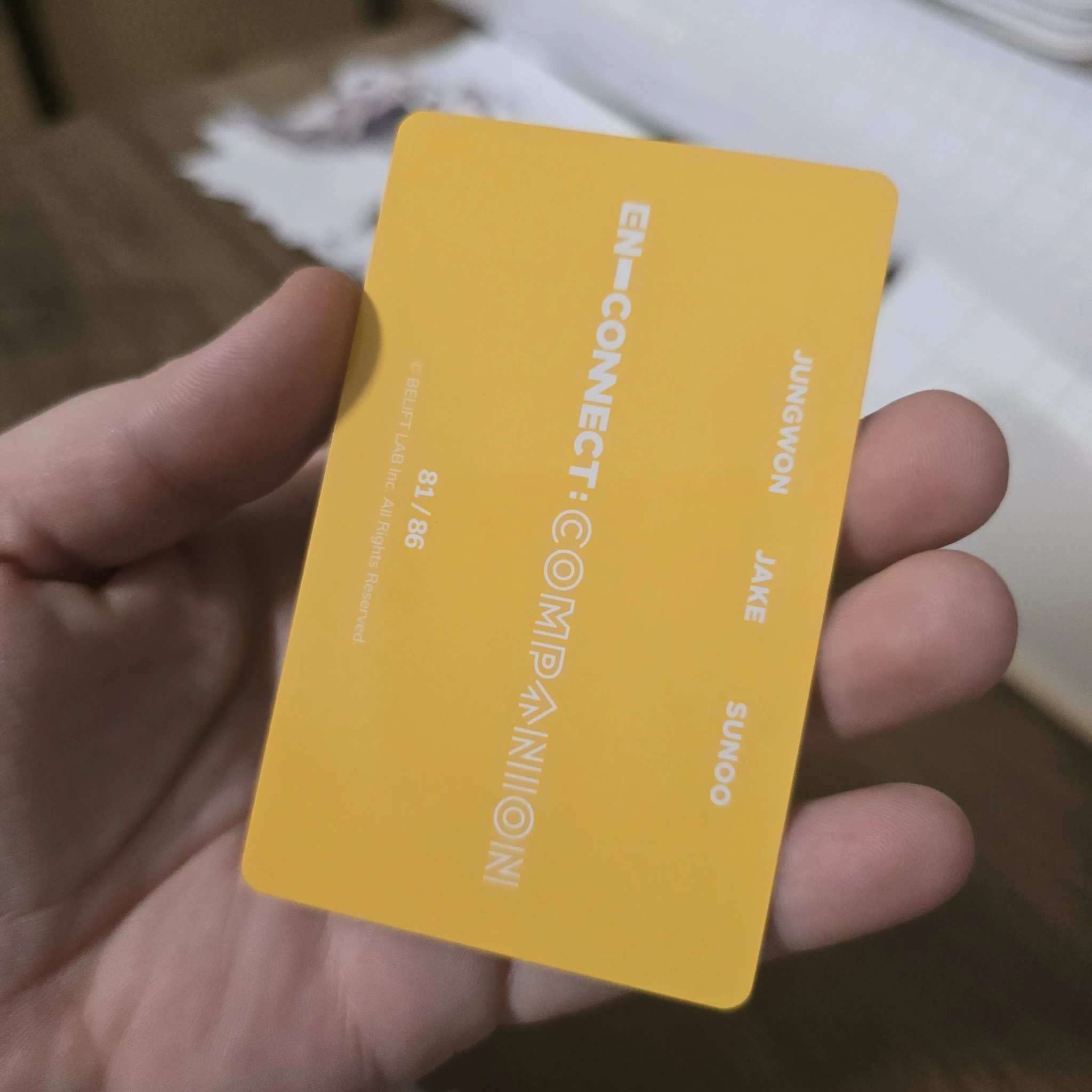 ENHYPEN ENHYPEN - Jake & Jungwon & Sunoo - EN-CONNECT : COMPANION Event trading card listing photo 2