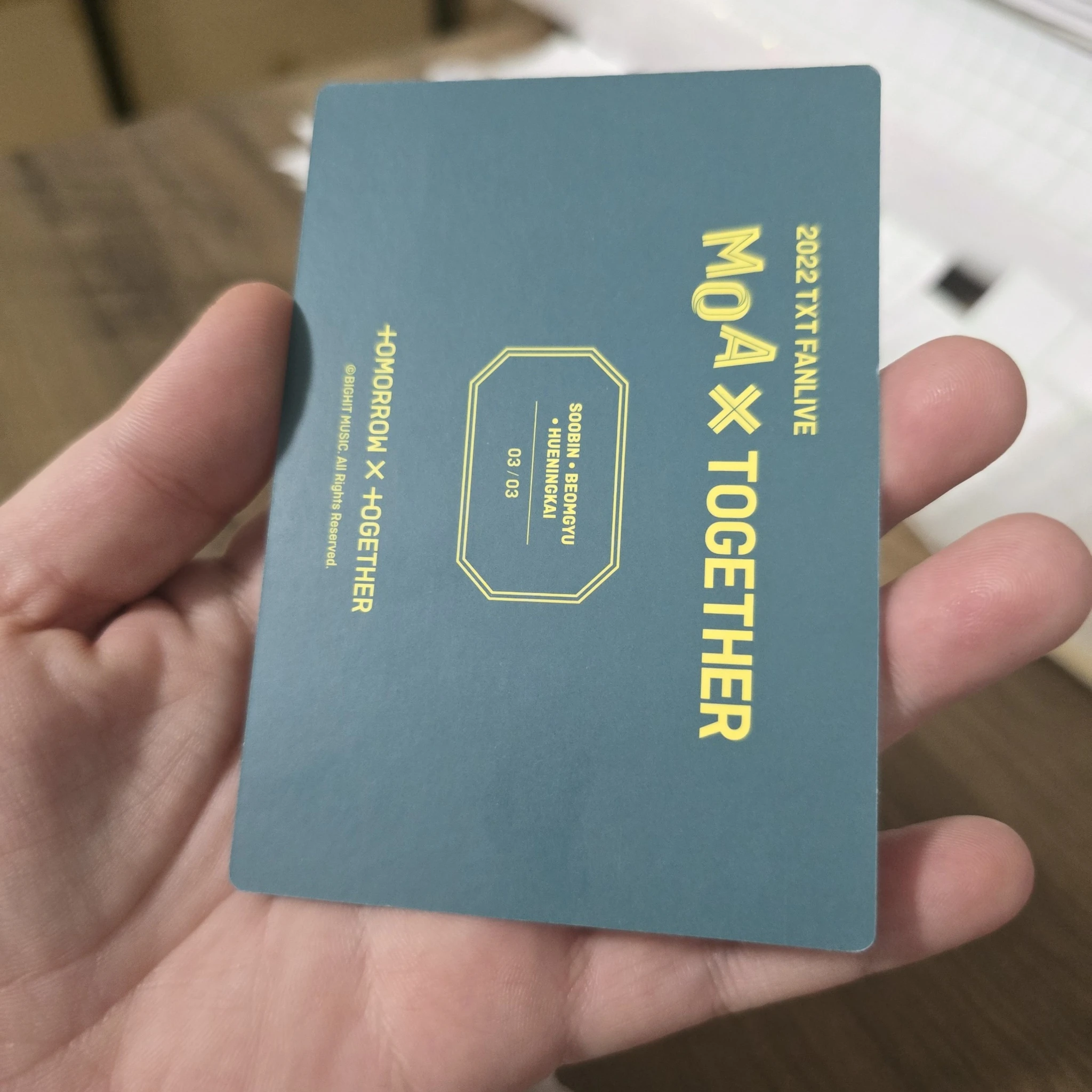 TOMORROW X TOGETHER TOMORROW X TOGETHER - Yeonjun & Taehyun - 2022 TXT FANLIVE MOA X TOGETHER Event mini photocard listing photo 2