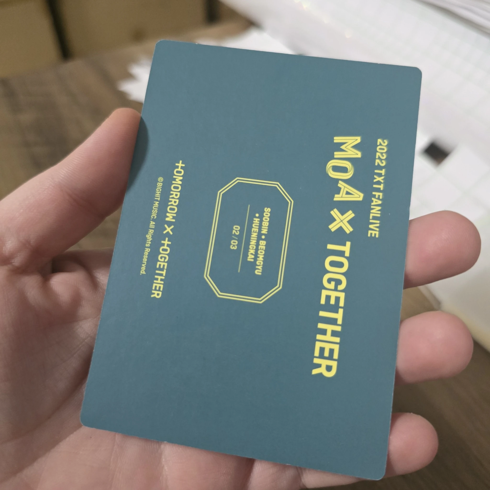 TOMORROW X TOGETHER TOMORROW X TOGETHER - Yeonjun & Taehyun - 2022 TXT FANLIVE MOA X TOGETHER Event mini photocard listing photo 2