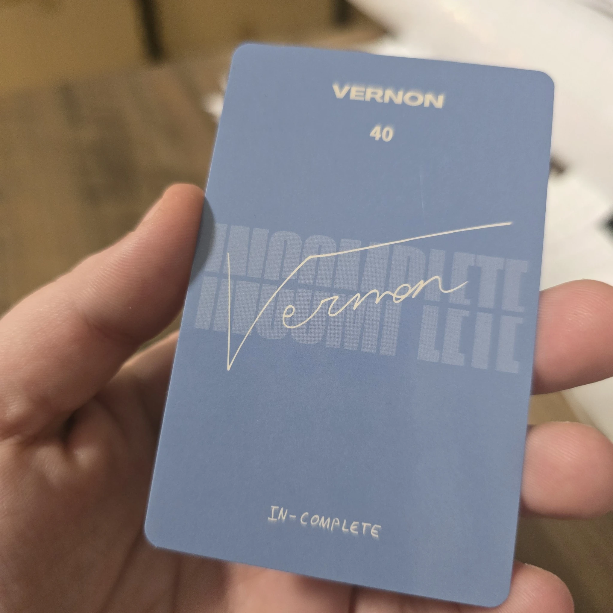 SEVENTEEN Vernon SEVENTEEN - Vernon - [IN-COMPLETE] ONLINE CONCERT Event trading card listing photo 2