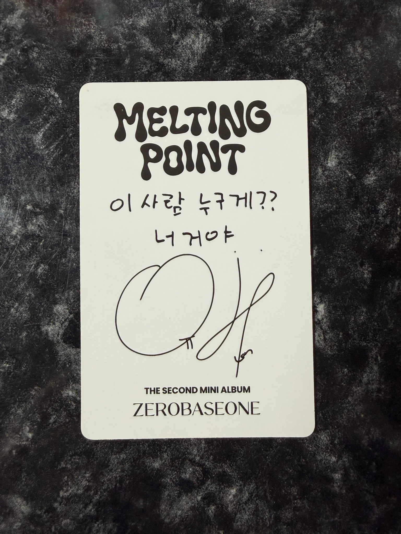 ZEROBASEONE Yujin ZEROBASEONE - Yujin - Melting Point Album album photocard loyalty version listing photo 2