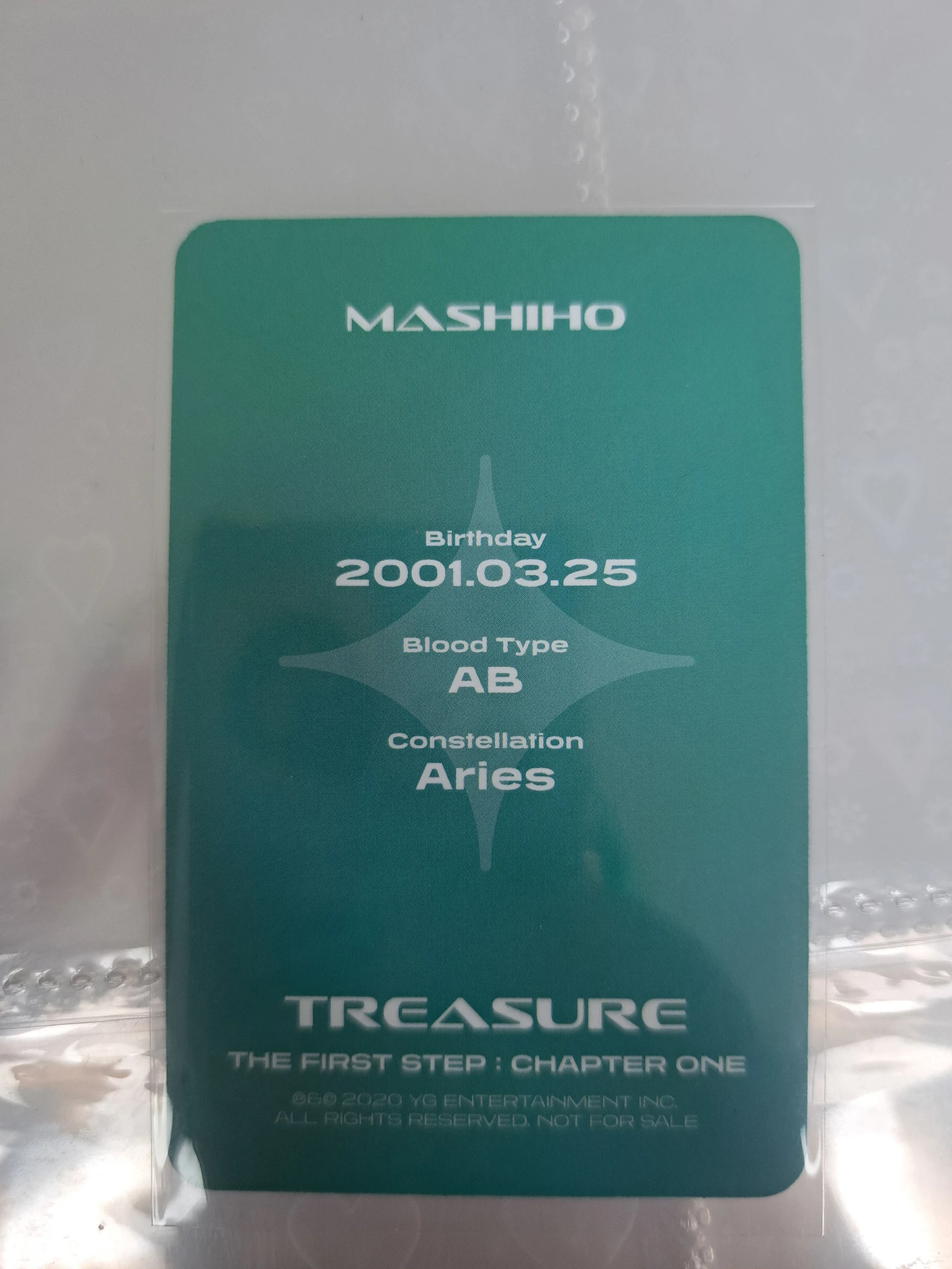 TREASURE Mashiho TREASURE - Mashiho - THE FIRST STEP: CHAPTER ONE Album pob (pre-order benefit) ktown4u listing photo 2
