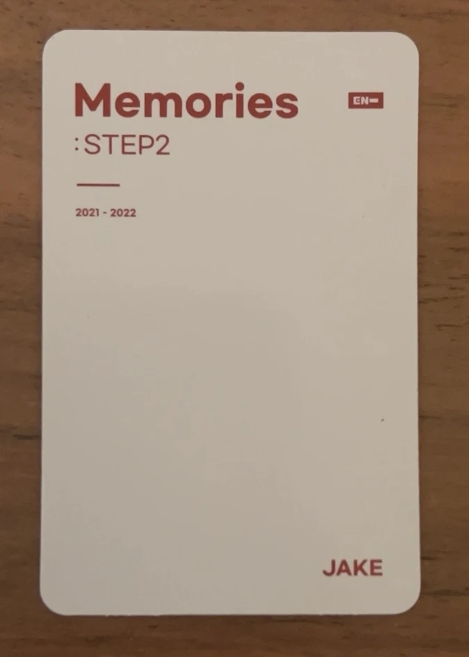 ENHYPEN Jake ENHYPEN - Jake - PIECES OF MEMORIES & Memories : STEP 2 Other DVD version listing photo 2