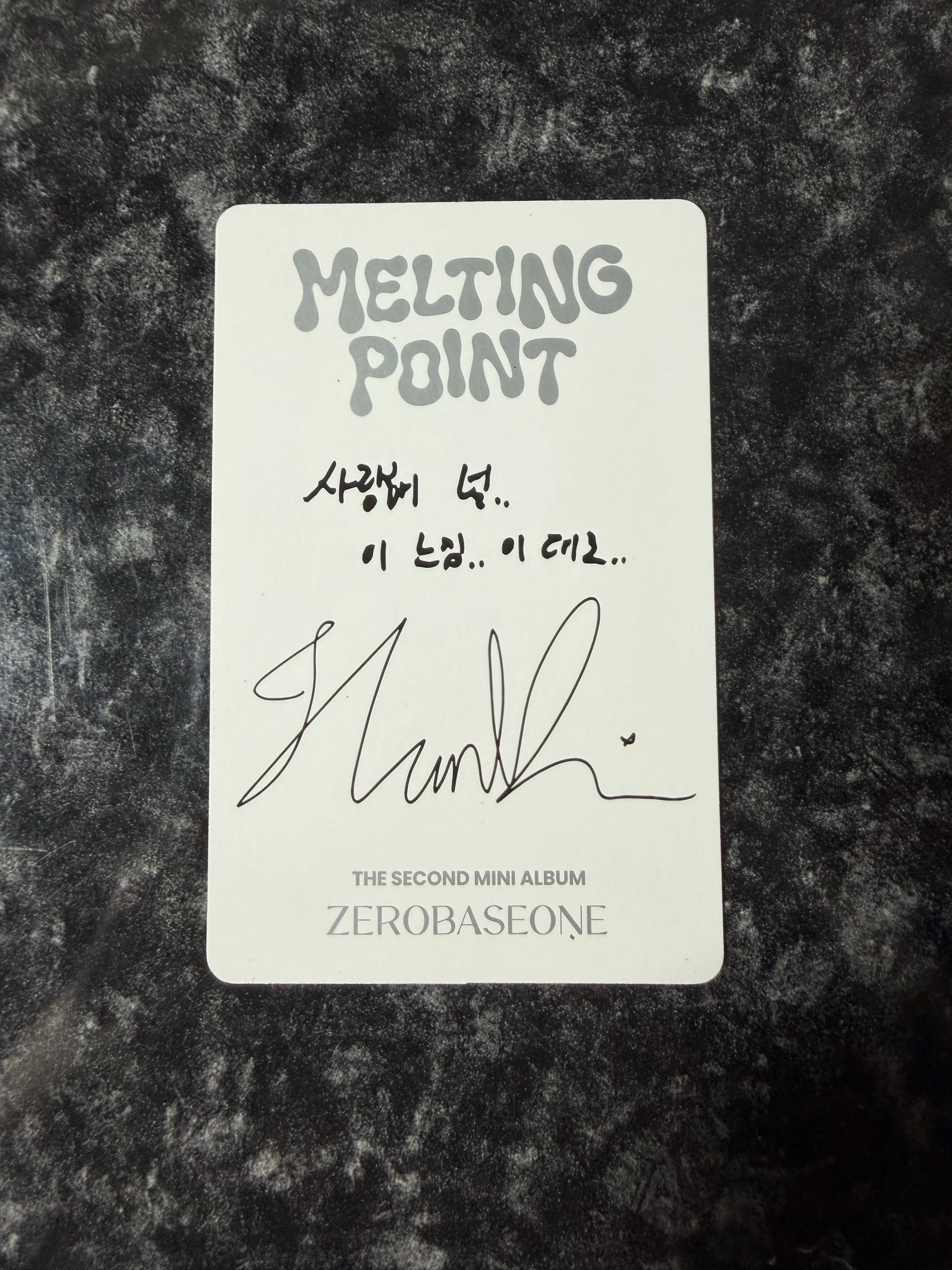 ZEROBASEONE Hanbin ZEROBASEONE - Hanbin - Melting Point Album digipack ver. listing photo 2