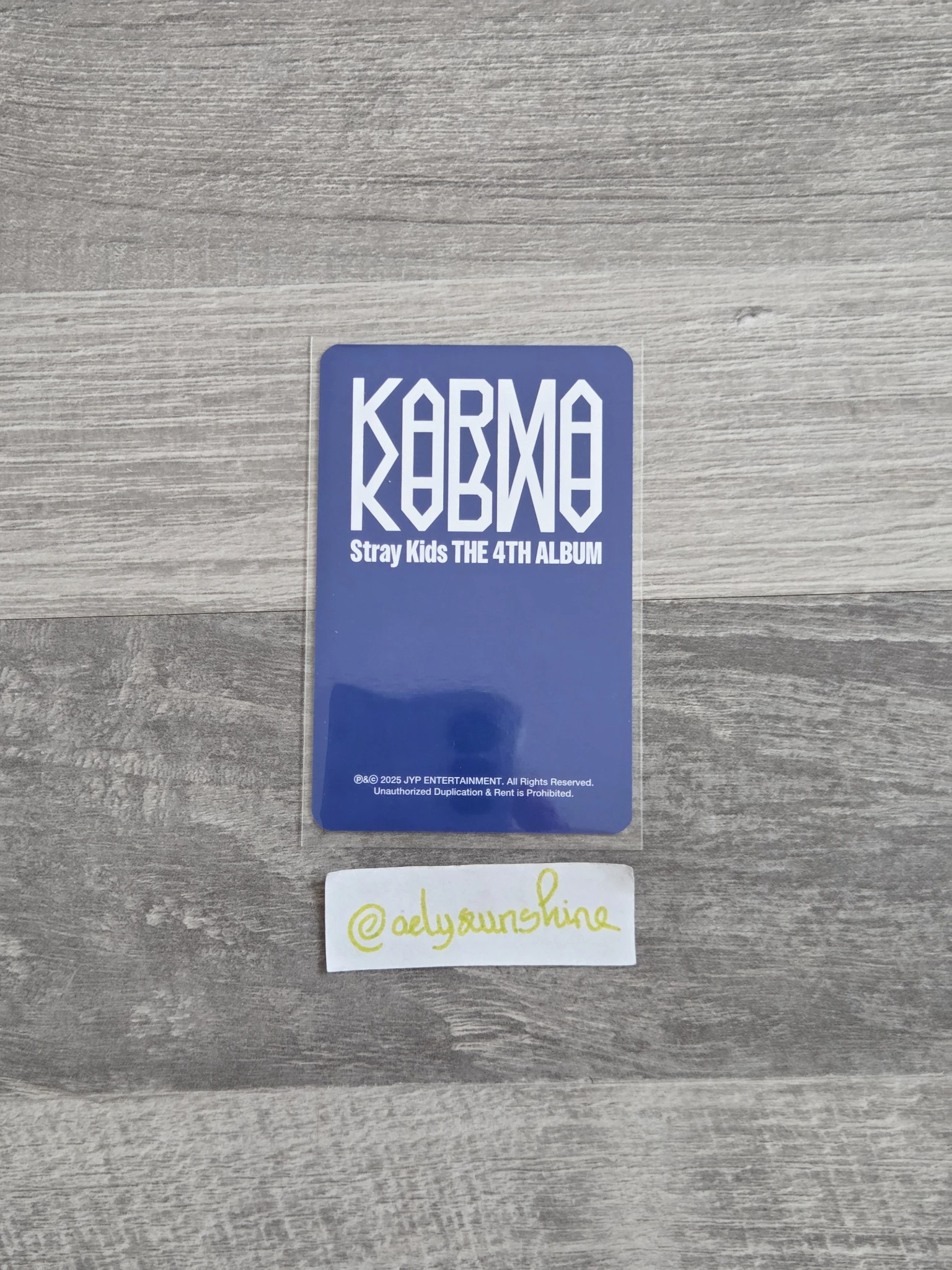 Stray Kids HAN Stray Kids - HAN - KARMA Album pre-order benefit soundwave listing photo 2