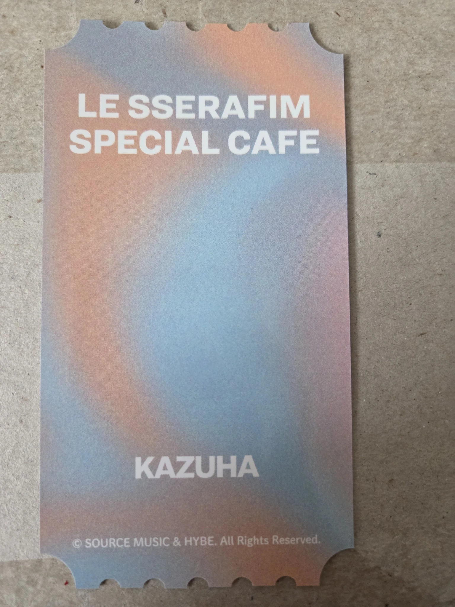 LE SSERAFIM Kazuha LE SSERAFIM - Kazuha - 2023 Japan Special Cafe Event advance reservation benefit cafe event ticket supplemental listing photo 2