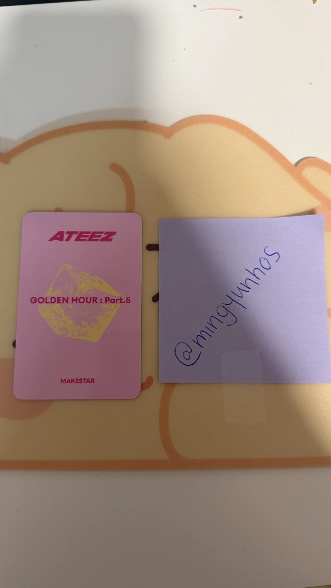 ATEEZ Yeosang ATEEZ - Yeosang - GOLDEN HOUR : Part.5 Album makestar lucky draw (LD) poca album listing photo 2