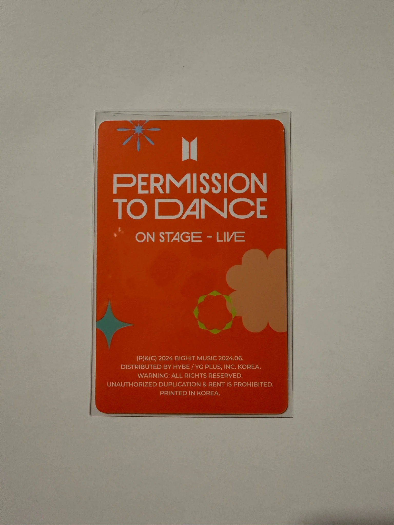 BTS Jin BTS-Jin-Album-Permission to Dance Live Album listing photo 2