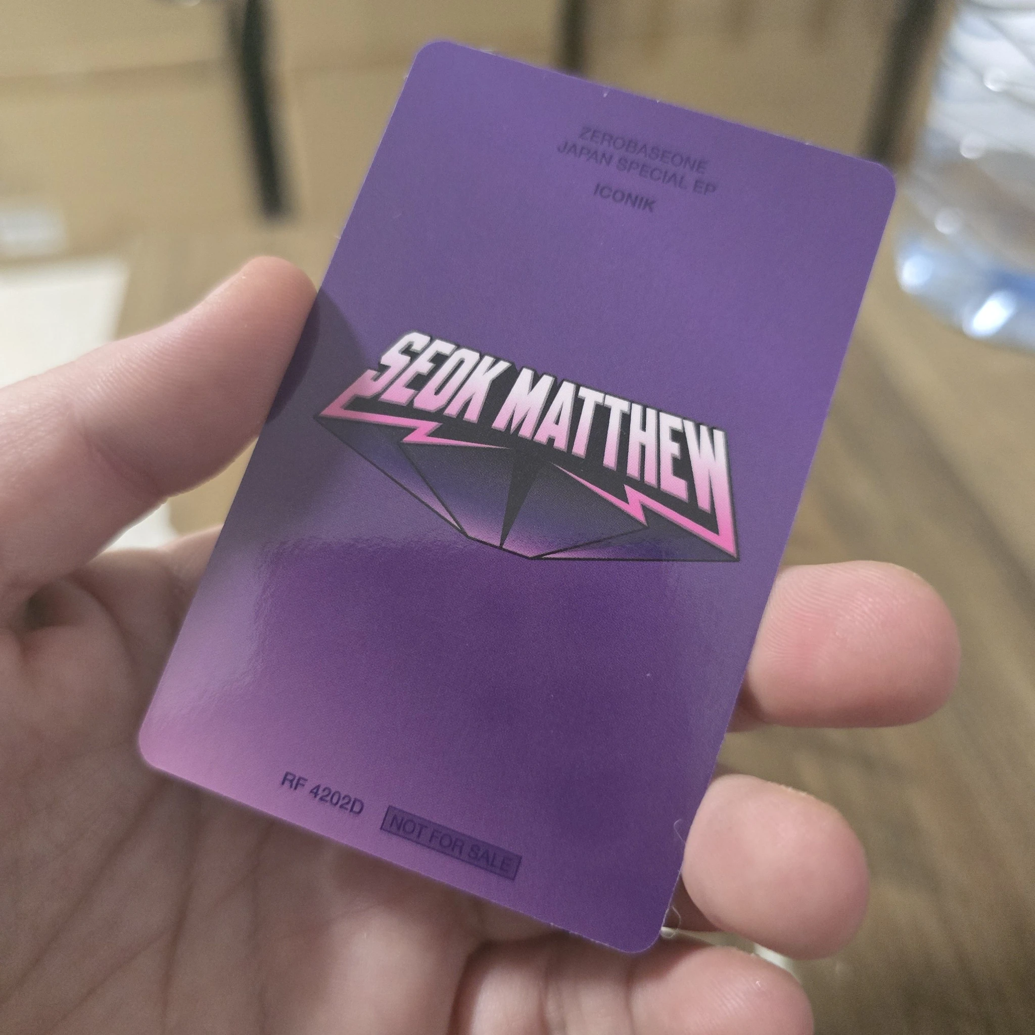 ZEROBASEONE Matthew ZEROBASEONE - Matthew - ICONIK Album japanese album album photocard B version solo jacket version listing photo 2