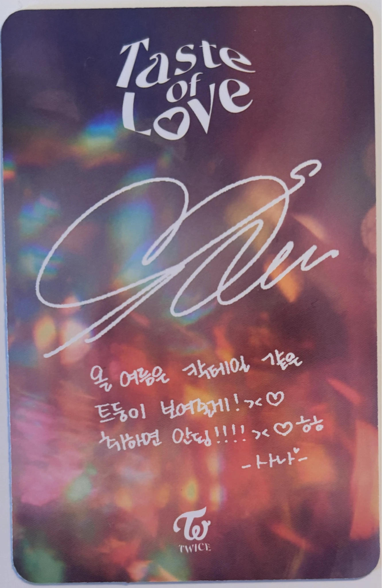 TWICE Sana TWICE - Sana - Taste of Love Album album photocard listing photo 2