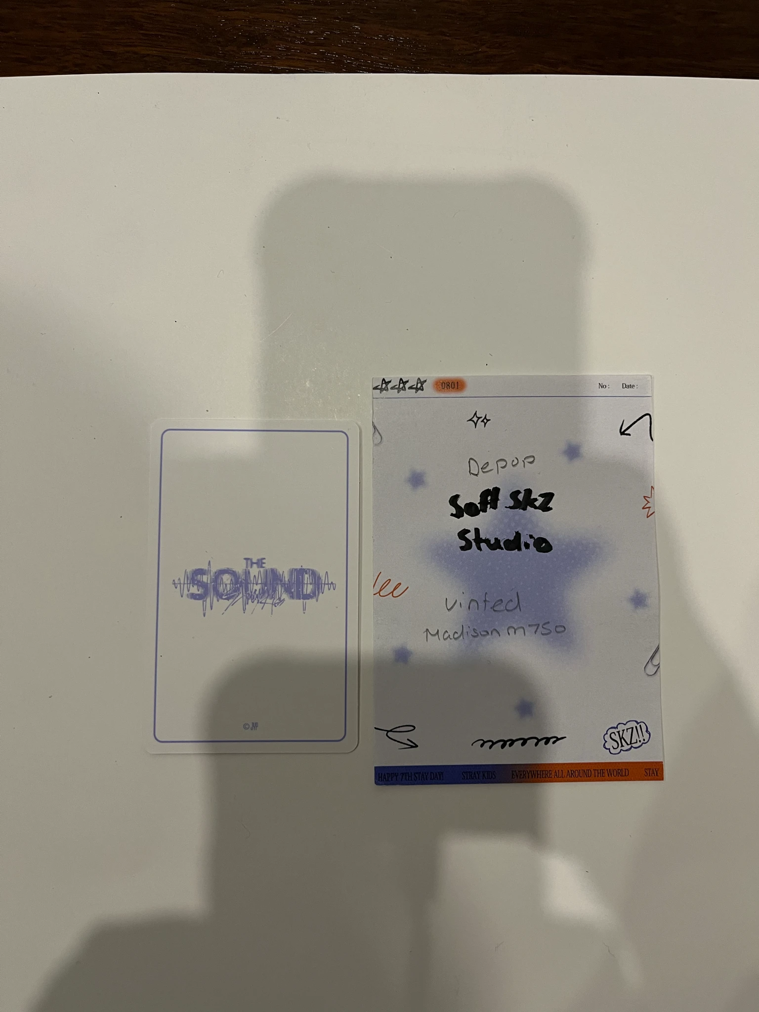 Stray Kids Changbin Stray Kids - Changbin - The Sound Album merch photocard polaroid item set B version pop-up white day shibuya109 listing photo 2