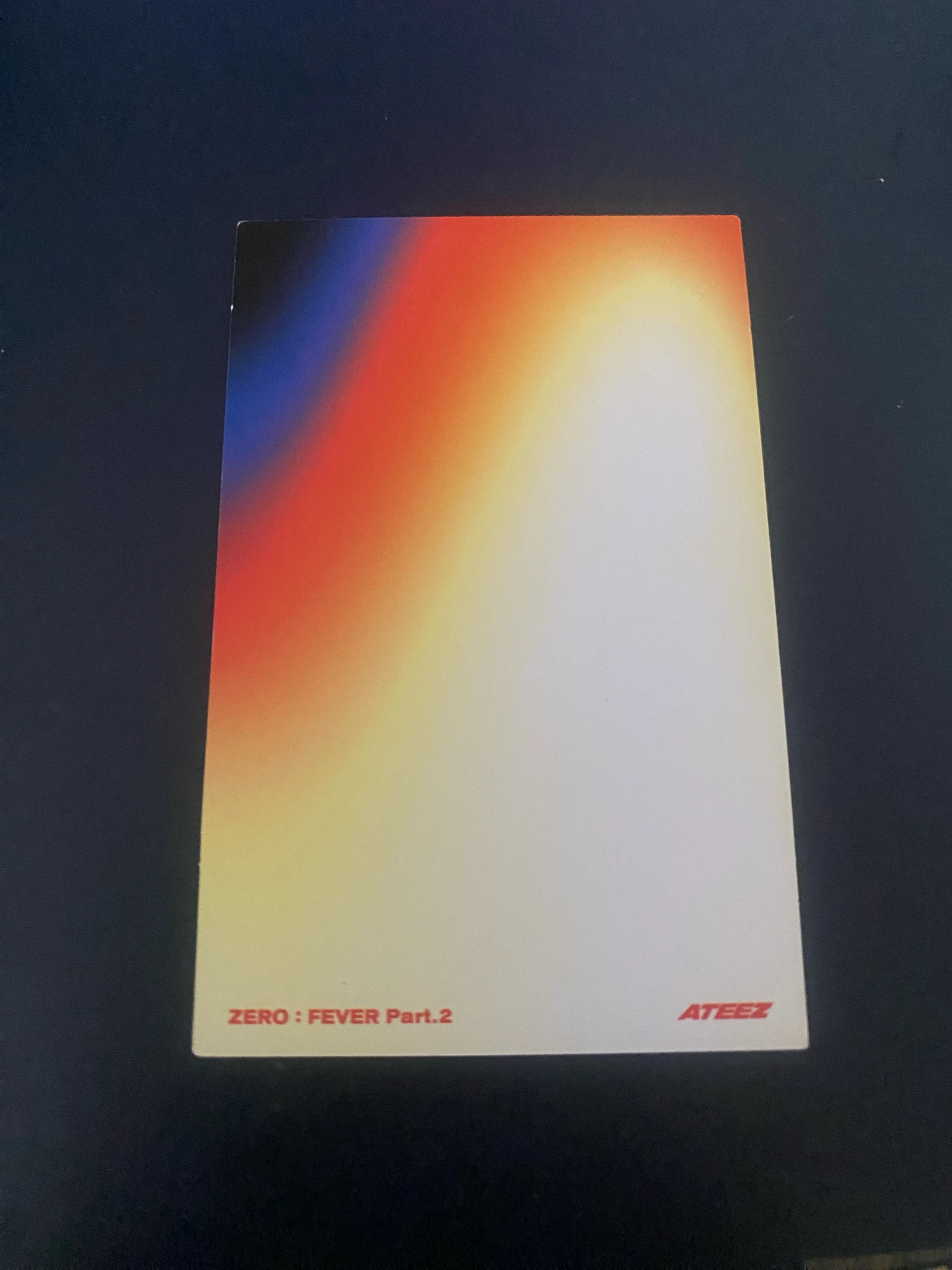 ATEEZ Wooyoung ATEEZ - Wooyoung - ZERO : FEVER Part.2 Album album photocard A version listing photo 2