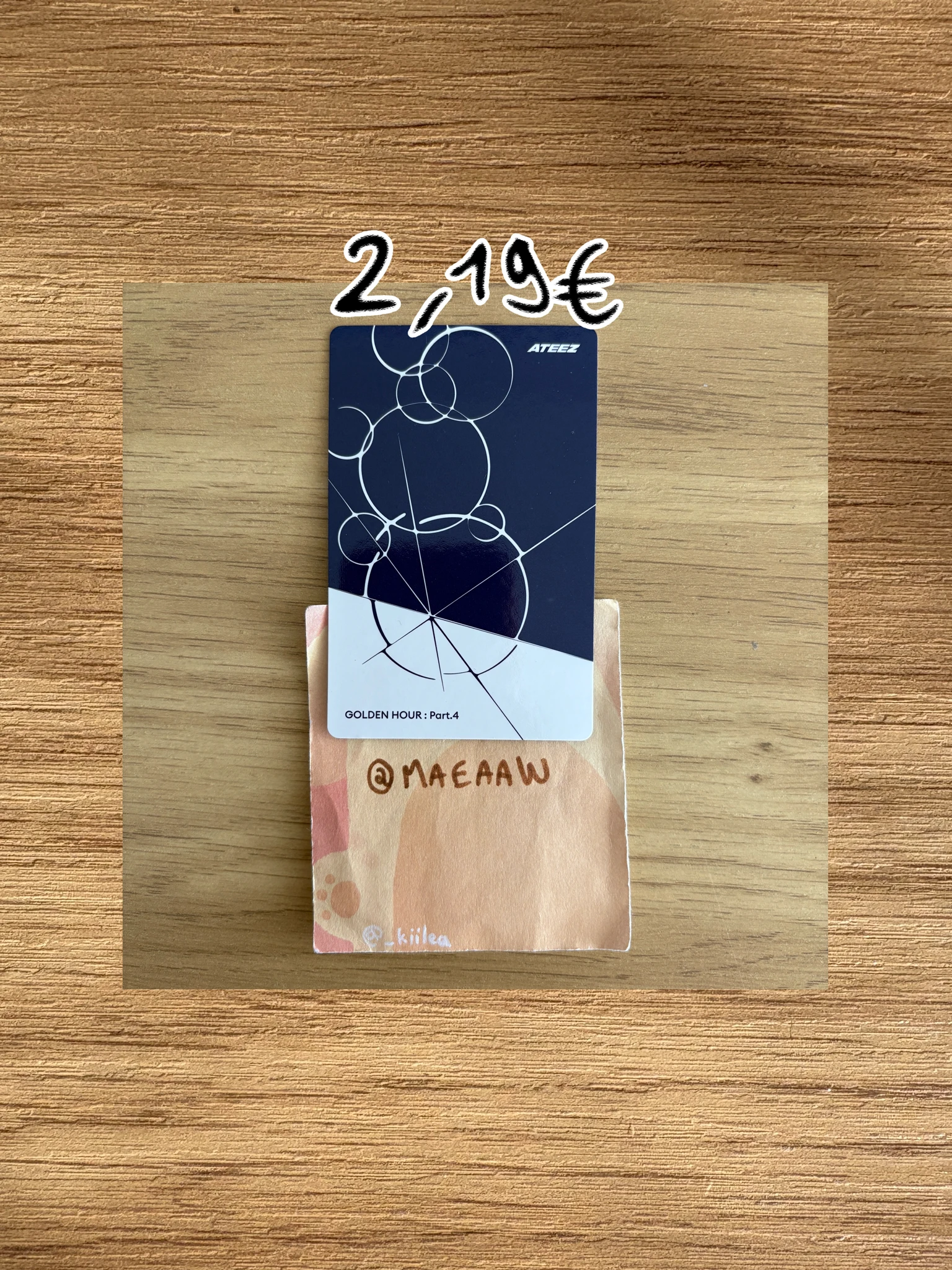 ATEEZ Yunho ATEEZ - Yunho - Golden Hour : Part.4 Album digipack version album photocard listing photo 2
