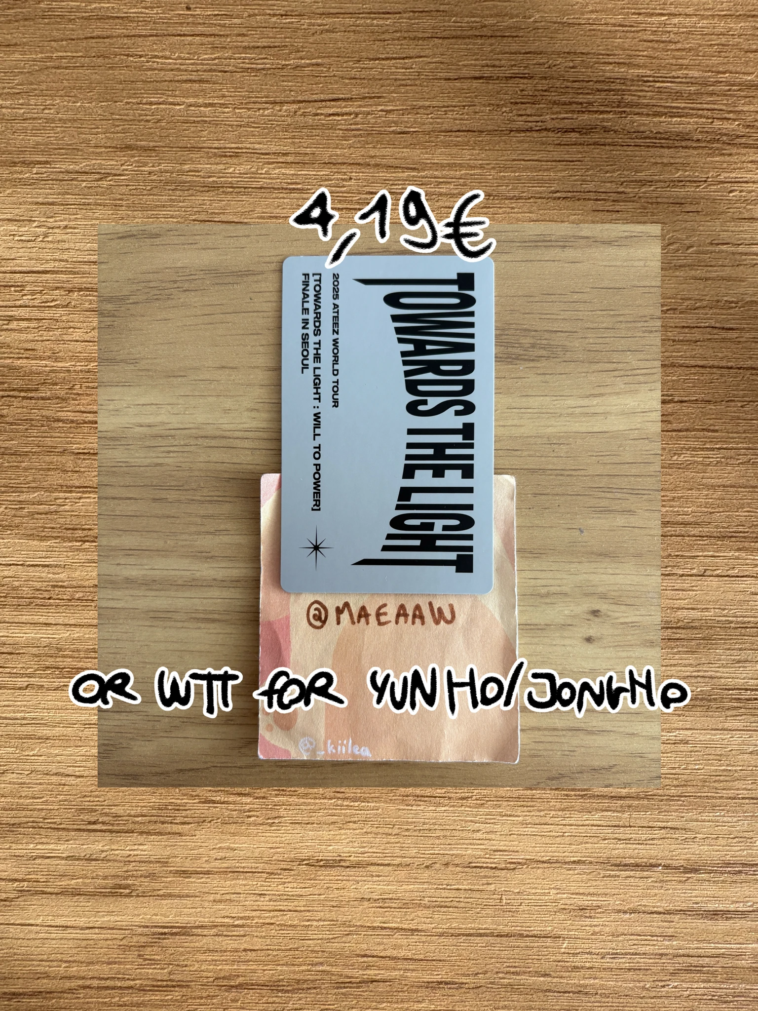 ATEEZ Yeosang ATEEZ - Yeosang - 2025 World Tour Finale in Seoul playcode Other playcode version photocard set listing photo 2
