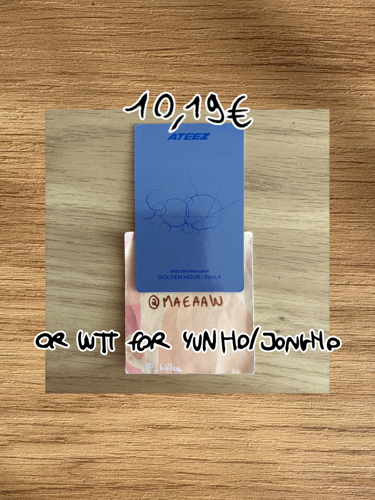 ATEEZ Mingi ATEEZ - Mingi - Golden Hour : Part.4 Album pob (pre-order benefit) toktoq listing photo 2