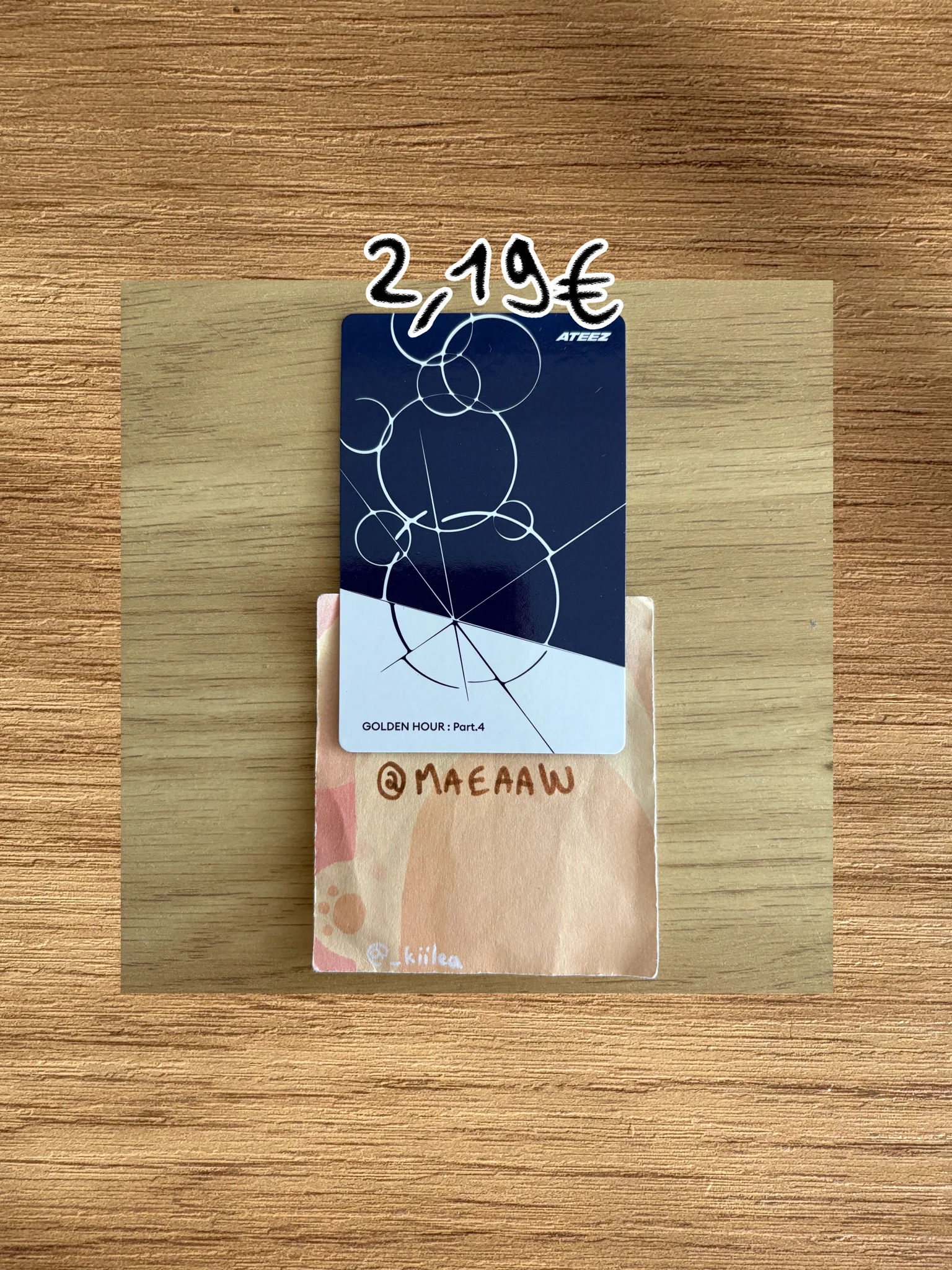 ATEEZ Wooyoung ATEEZ - Wooyoung - Golden Hour : Part.4 Album digipack version album photocard listing photo 2