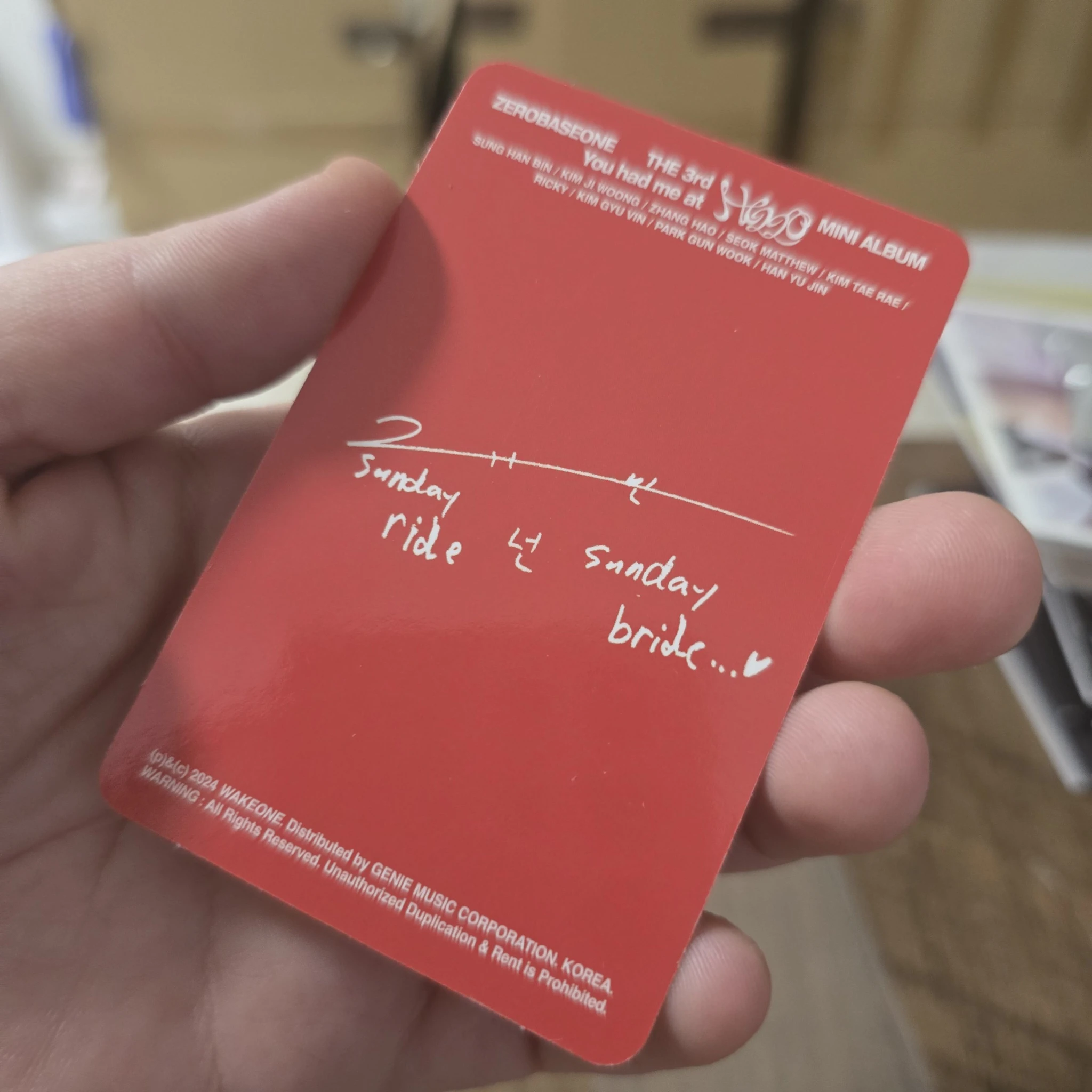ZEROBASEONE Gyuvin ZEROBASEONE - Gyuvin - You had me at HELLO Album album photocard eclipse version listing photo 2