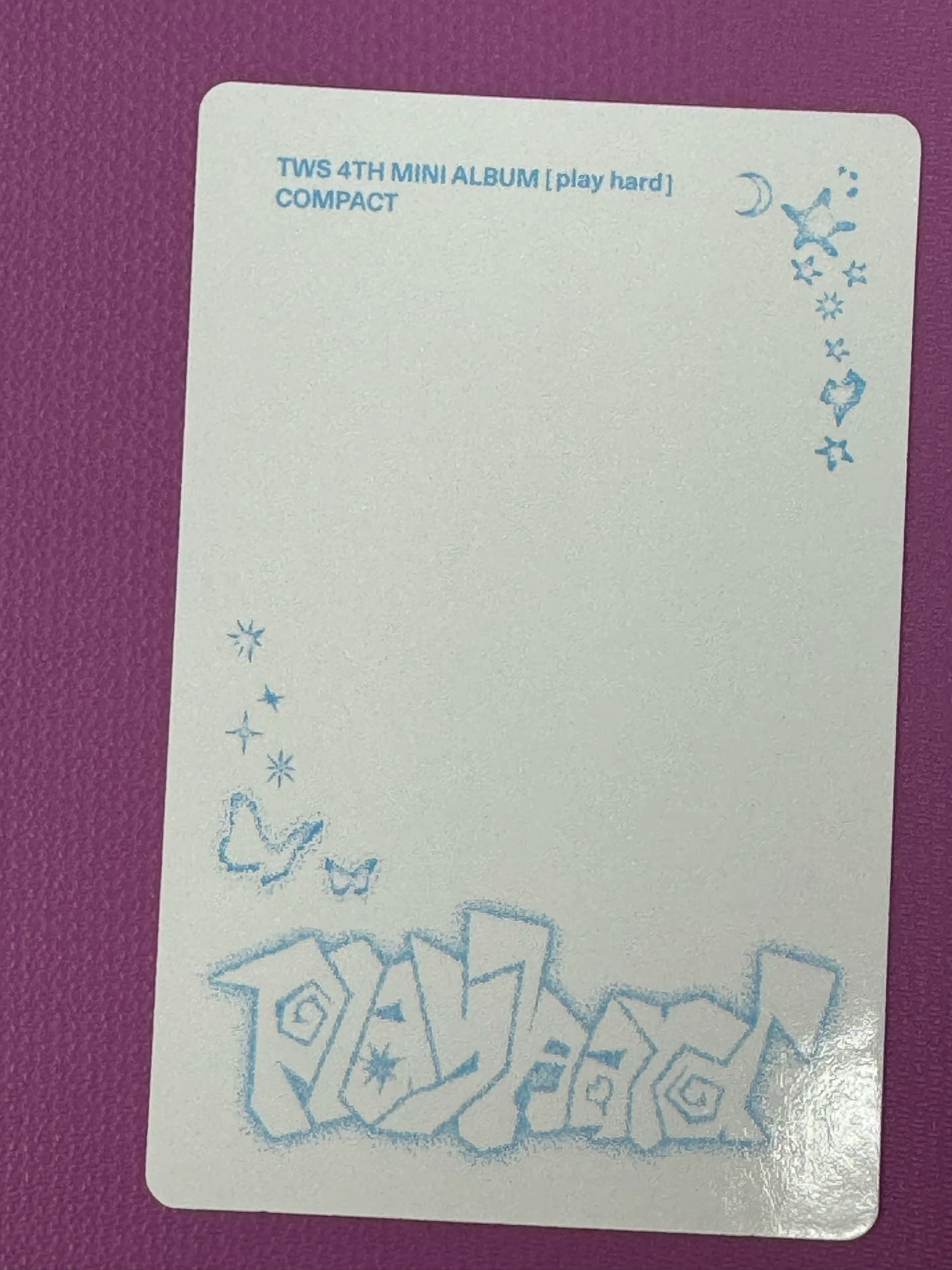TWS Hanjin TWS - Hanjin - play hard Album album photocard compact version A version listing photo 2