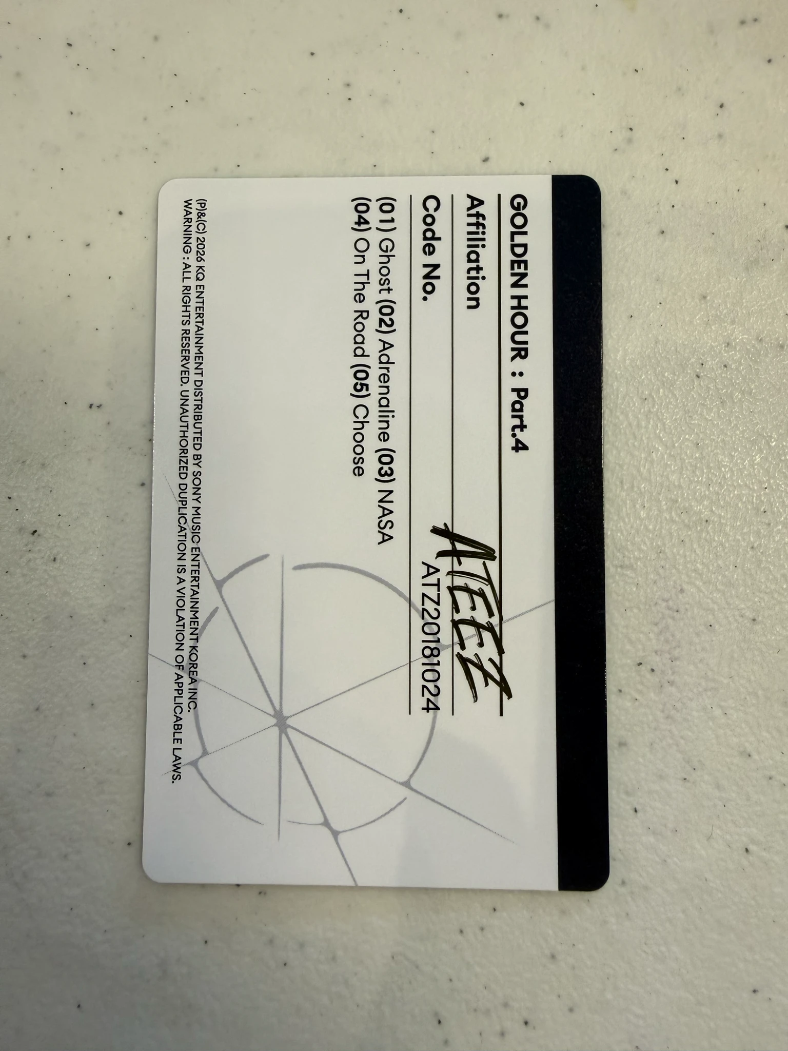 ATEEZ Wooyoung ATEEZ - Wooyoung - Golden Hour : Part.4 Album album photocard diary version listing photo 2