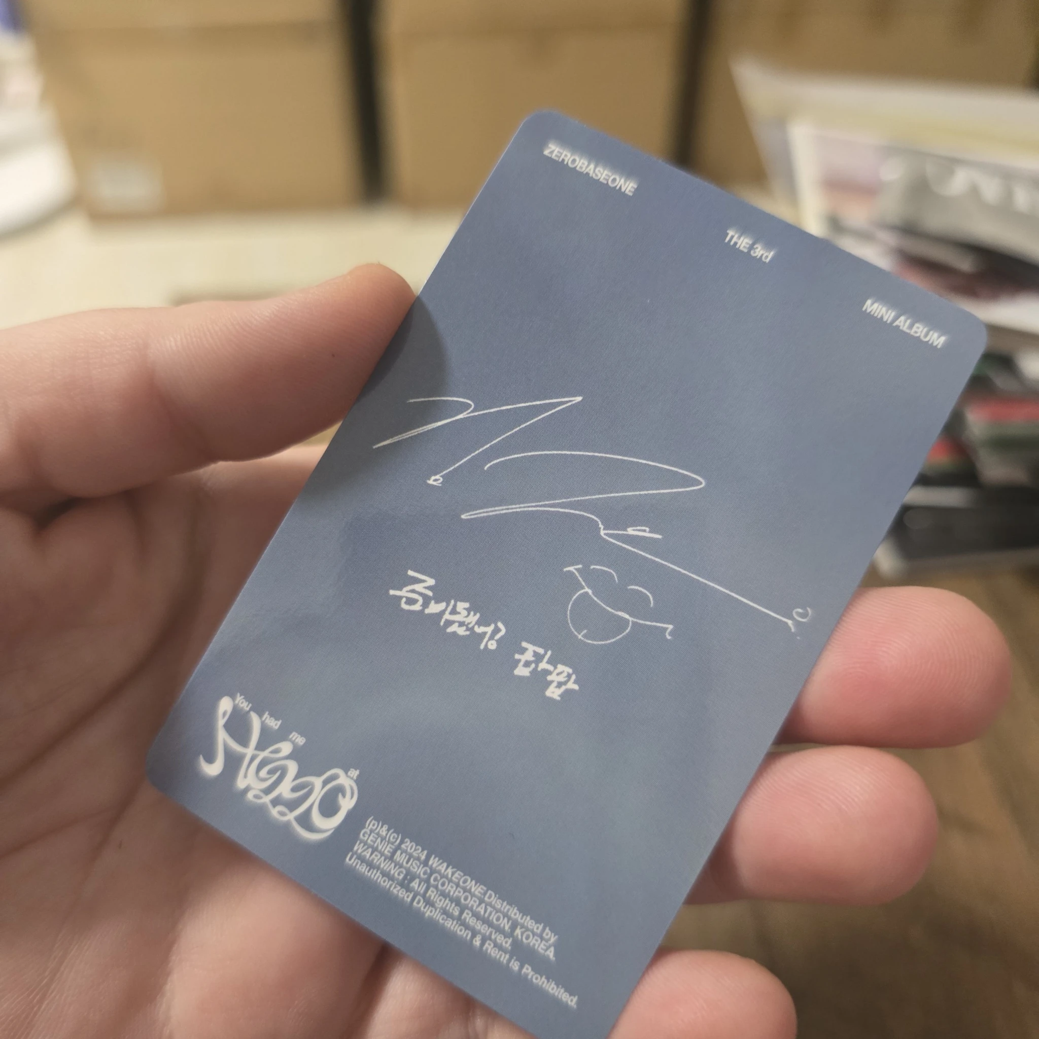 ZEROBASEONE Jiwoong ZEROBASEONE - Jiwoong - You had me at HELLO Album album photocard sunshower version listing photo 2