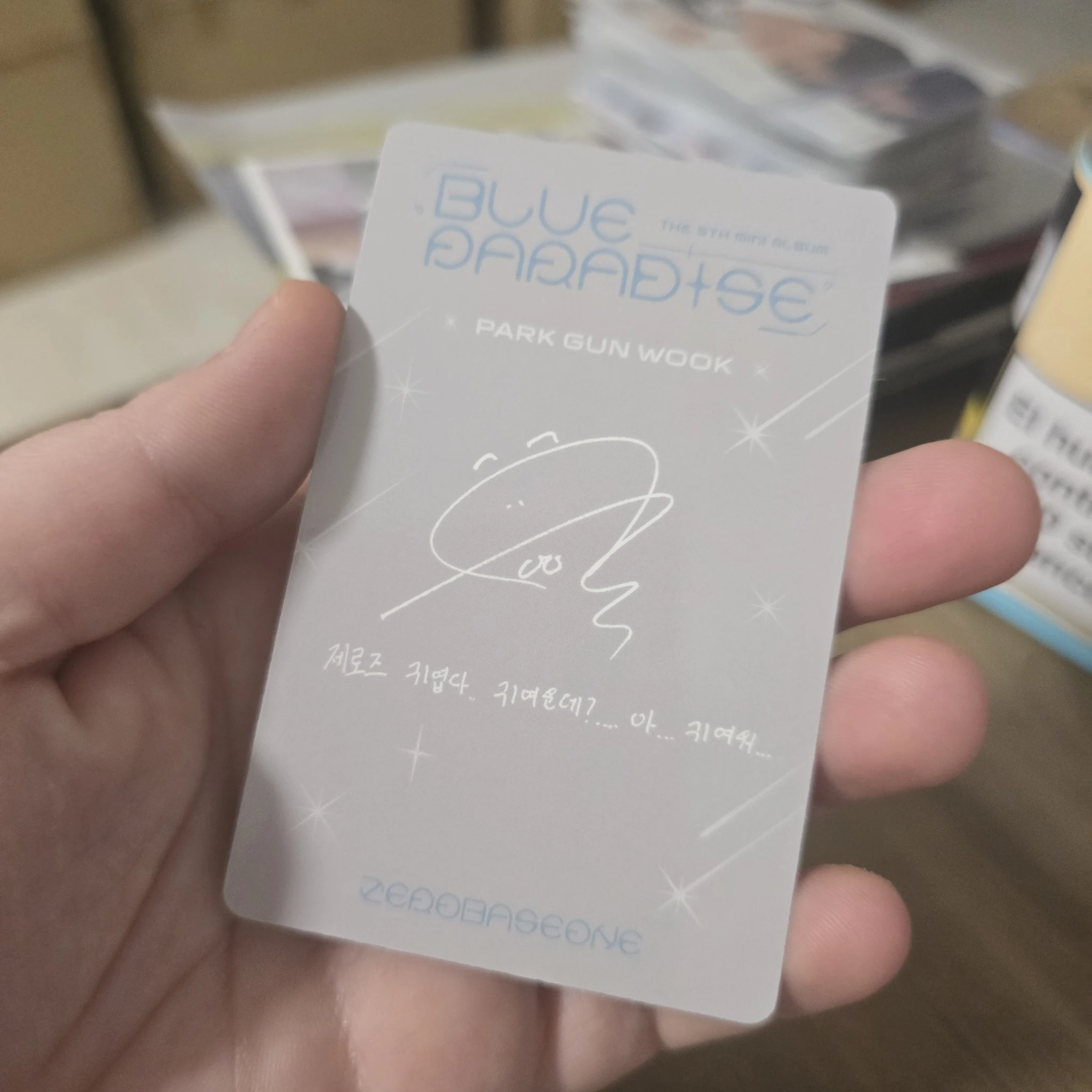 ZEROBASEONE Gunwook ZEROBASEONE - Gunwook - Blue Paradise Album album photocard zerose version listing photo 2