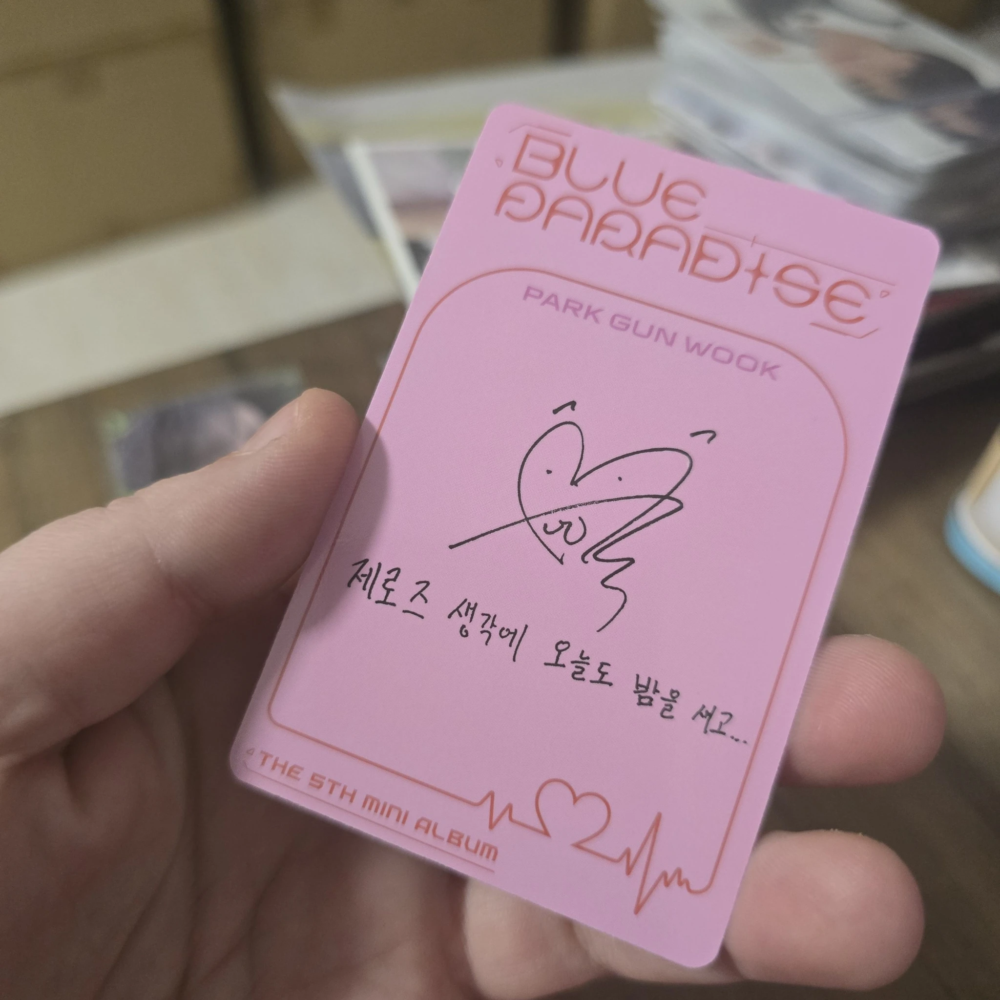 ZEROBASEONE Gunwook ZEROBASEONE - Gunwook - Blue Paradise Album album photocard digipack version B version listing photo 2