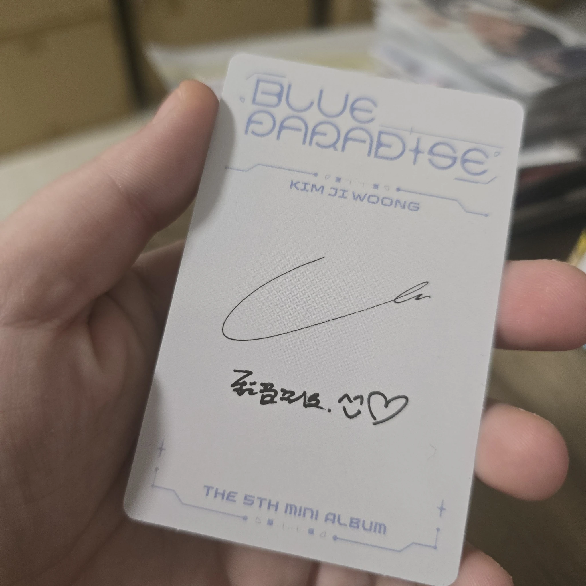 ZEROBASEONE Jiwoong ZEROBASEONE - Jiwoong - Blue Paradise Album album photocard zerose version listing photo 2
