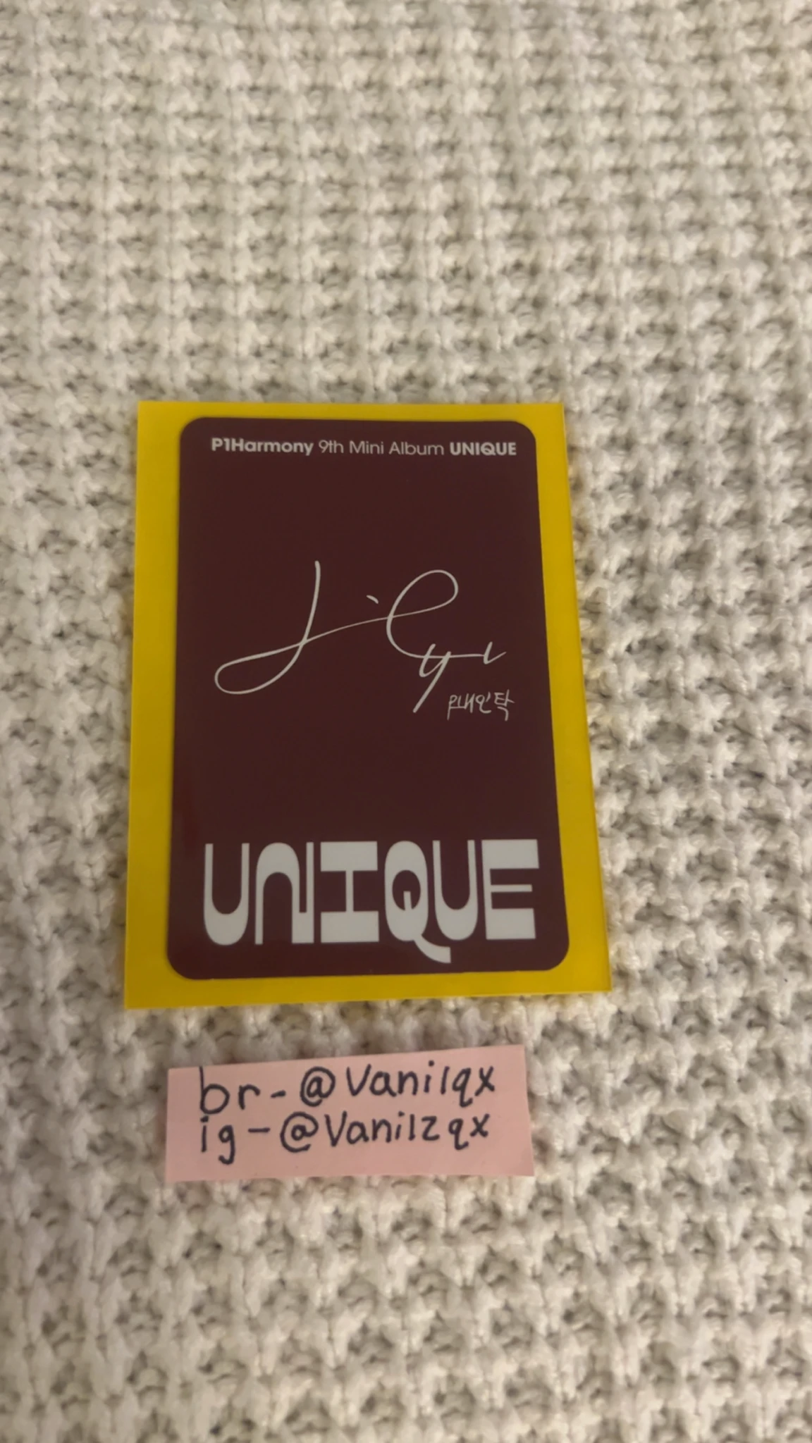 P1Harmony Intak P1Harmony - Intak - UNIQUE Album album photocard A version listing photo 2