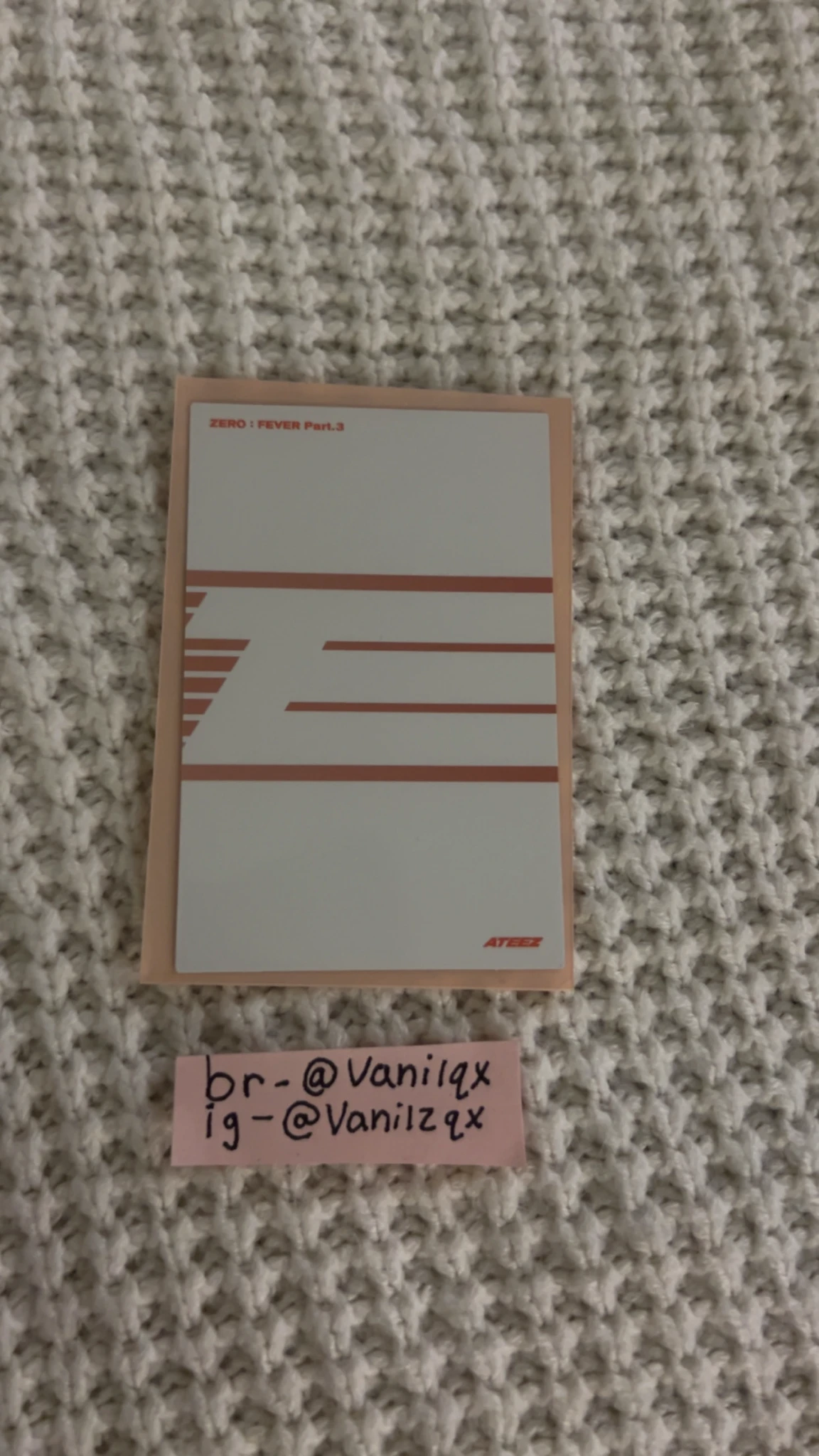 ATEEZ Seonghwa ATEEZ - Seonghwa - ZERO : FEVER Part.3 Album album photocard diary version limited version listing photo 2