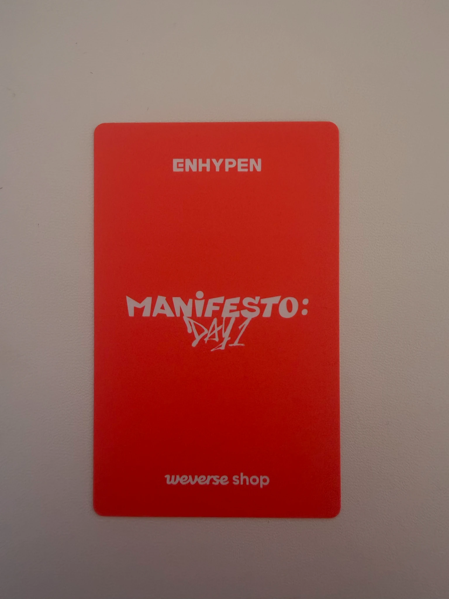 ENHYPEN Ni-ki ENHYPEN - Ni-ki - MANIFESTO: DAY 1 Album weverse global pre-order benefit (pob) listing photo 2
