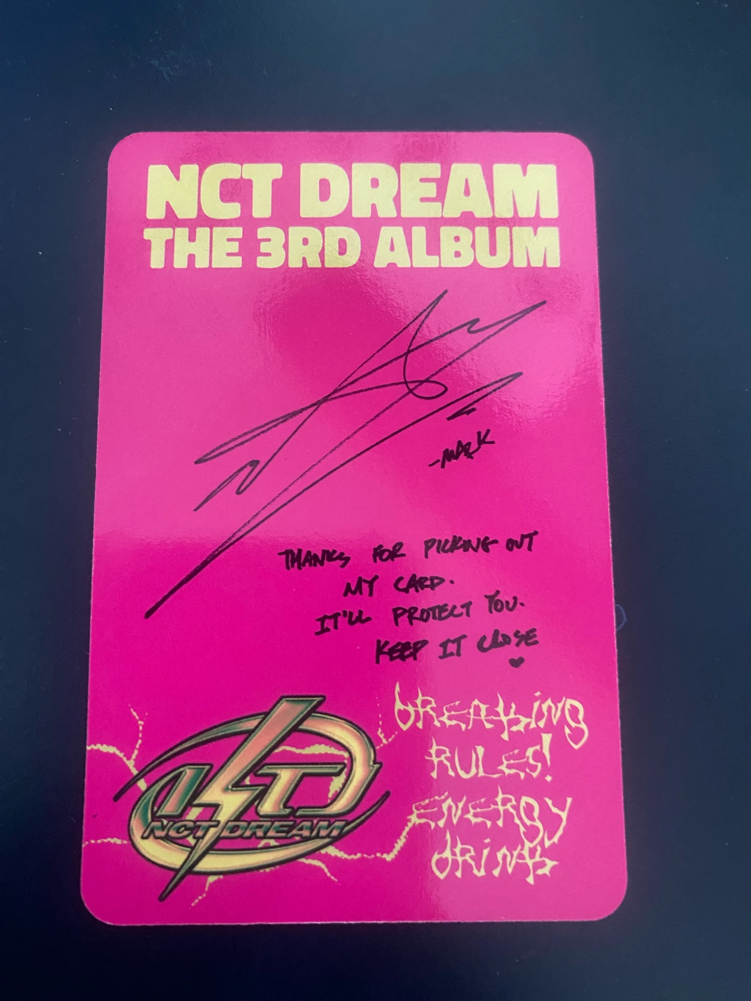 NCT DREAM Mark NCT DREAM - Mark - ISTJ Album walmart exclusive album photocard FPO listing photo 2