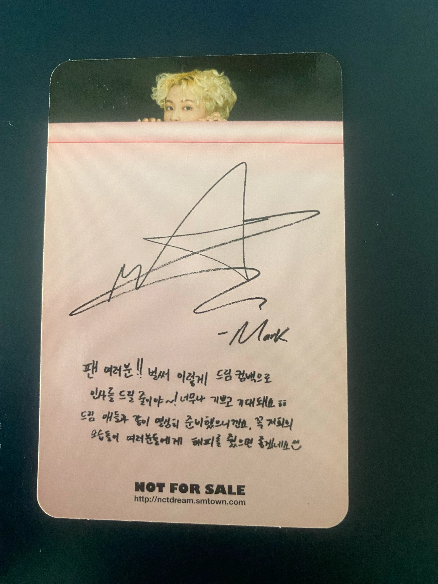 NCT DREAM Mark NCT DREAM - Mark - The First Album album photocard FPO listing photo 2