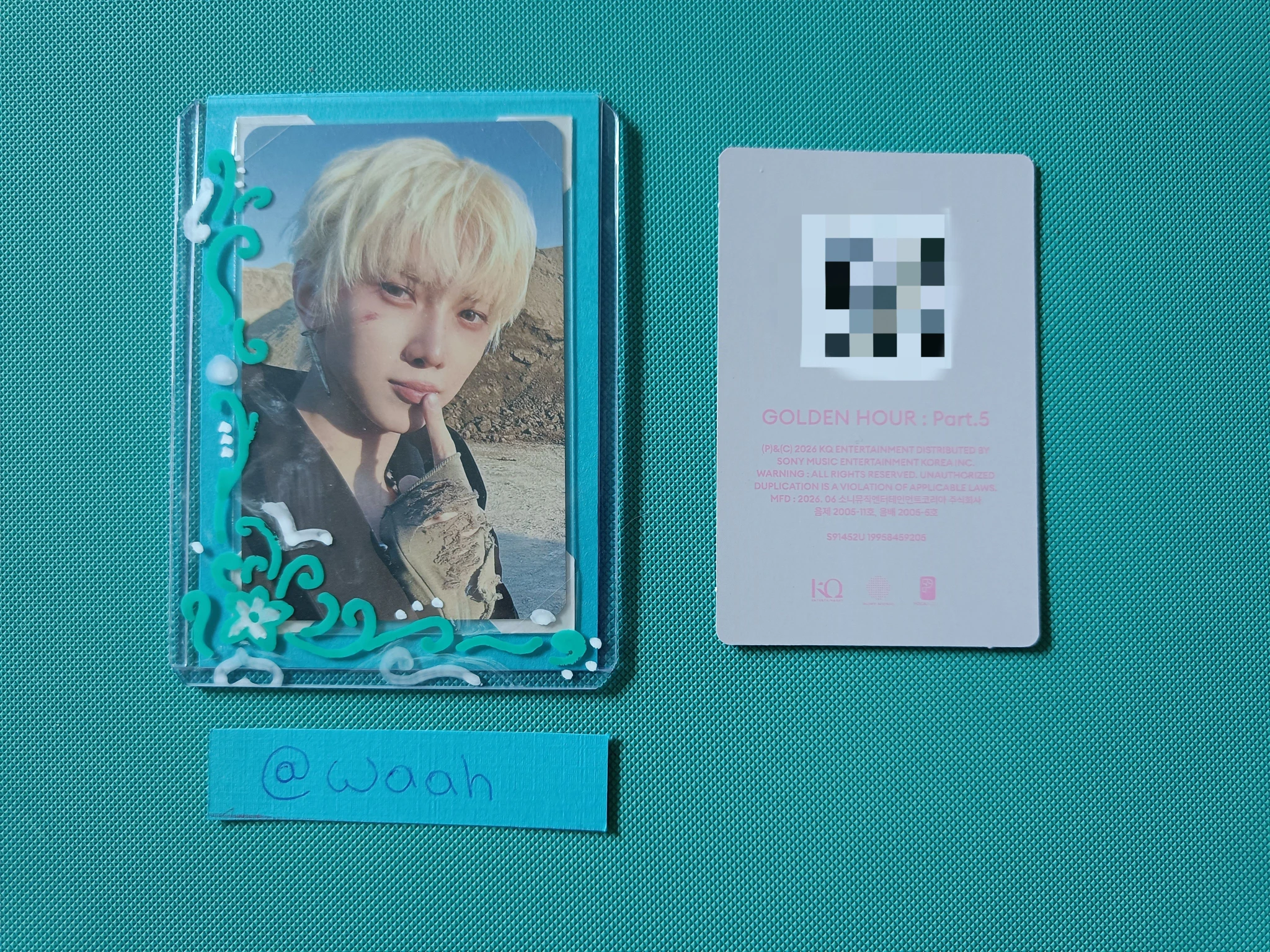 ATEEZ Hongjoong ATEEZ - Hongjoong - GOLDEN HOUR : Part.5 Album poca album album photocard diary version qr card listing photo 2