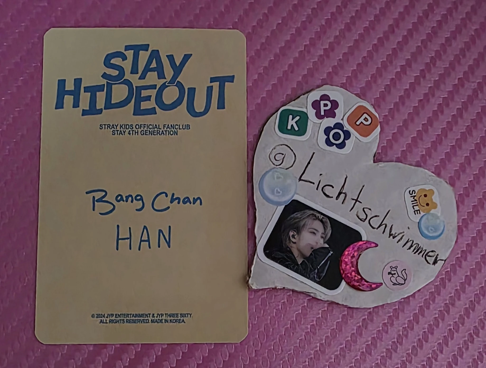 Stray Kids Stray Kids - Bang Chan & HAN - STAY Hideout Official Fan Club 4th Gen Other photocard set listing photo 2