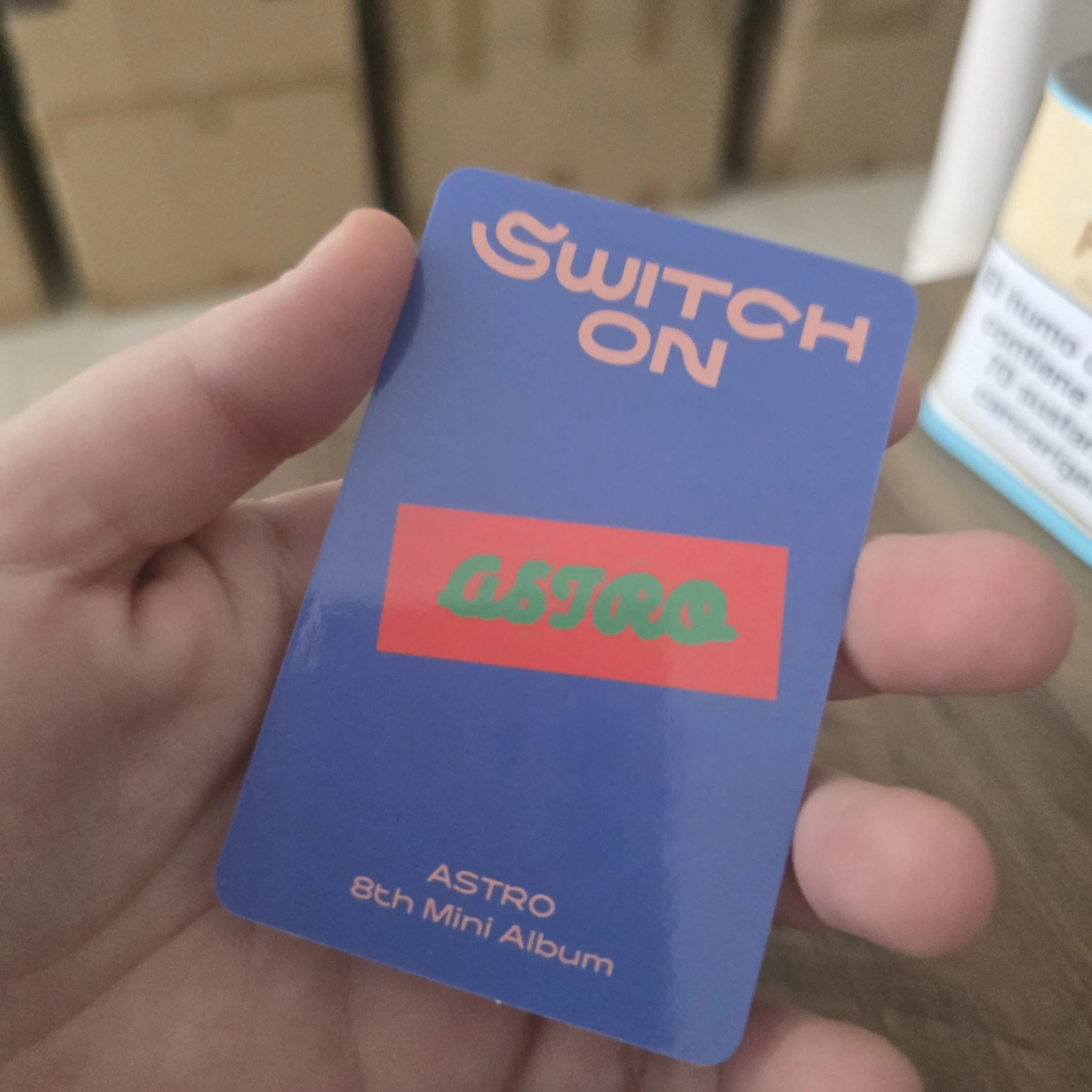 ASTRO Rocky ASTRO - Cha Eunwoo - Switch On Album album photocard blue back listing photo 2