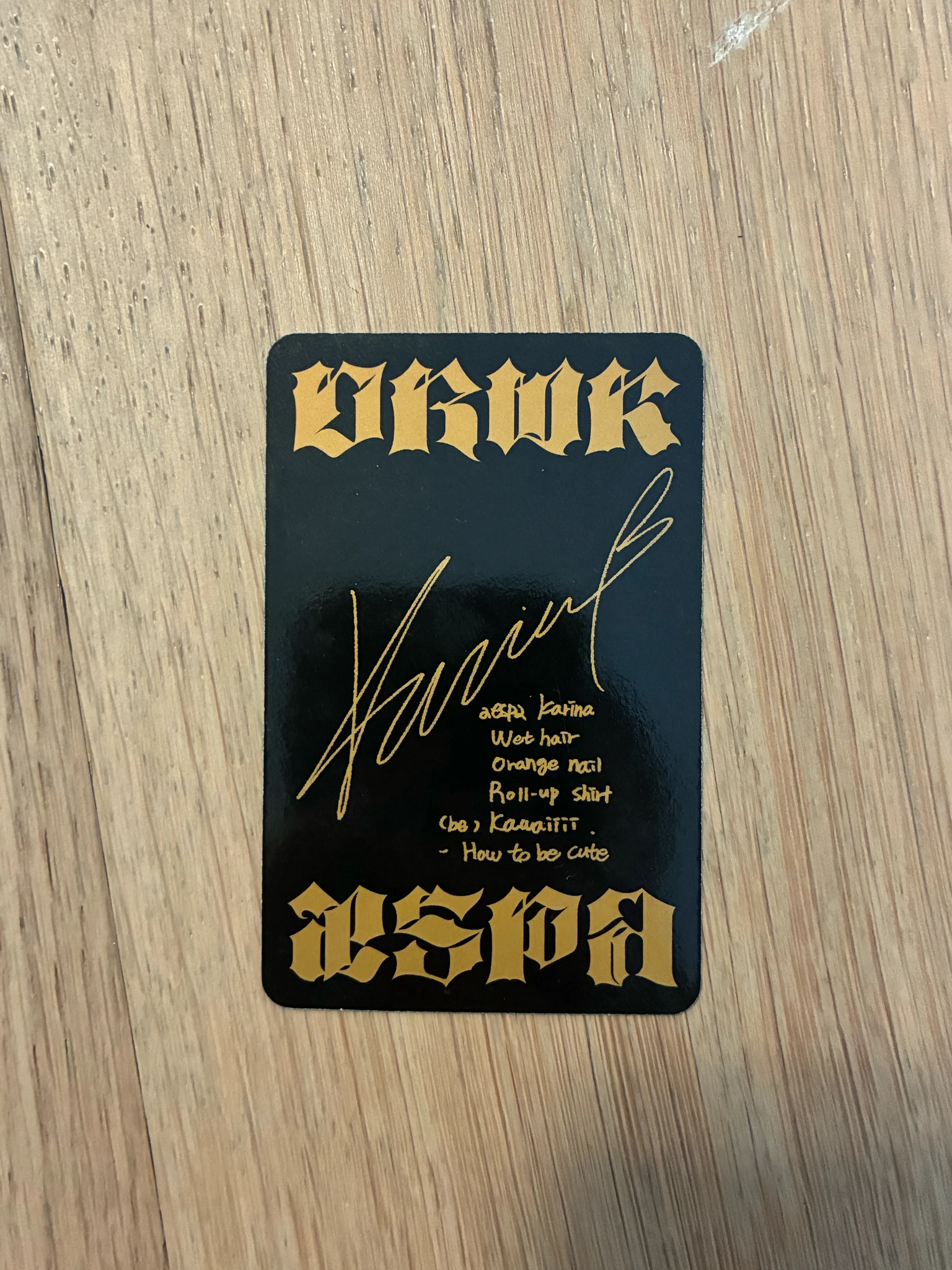 aespa Karina aespa - Karina - Dirty Work Album album photocard dirty case version listing photo 2