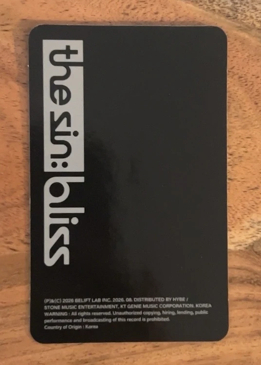 ENHYPEN Ni-ki ENHYPEN - Ni-ki - THE SIN: BLISS Album album photocard engene version member version B version listing photo 2