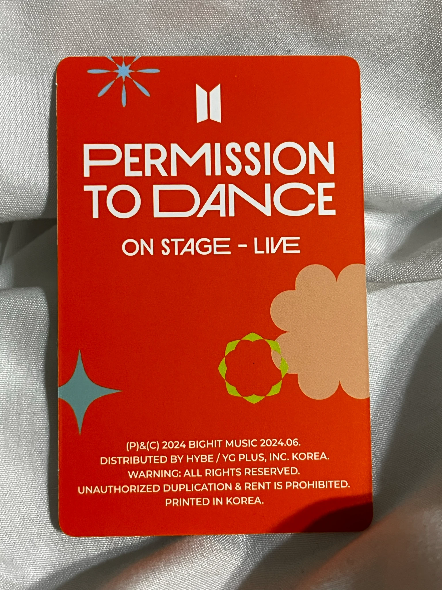 BTS Jimin BTS-Jimin-Album-Permission to Dance Live Album listing photo 2