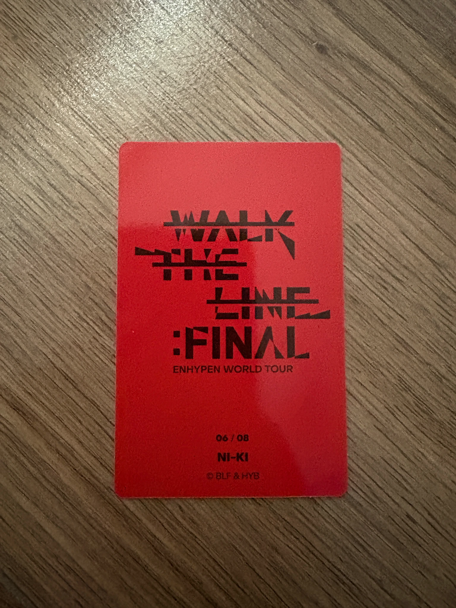 ENHYPEN Ni-ki ENHYPEN - Ni-ki - 'WALK THE LINE' World Tour Event merch photocard the final trading card listing photo 2