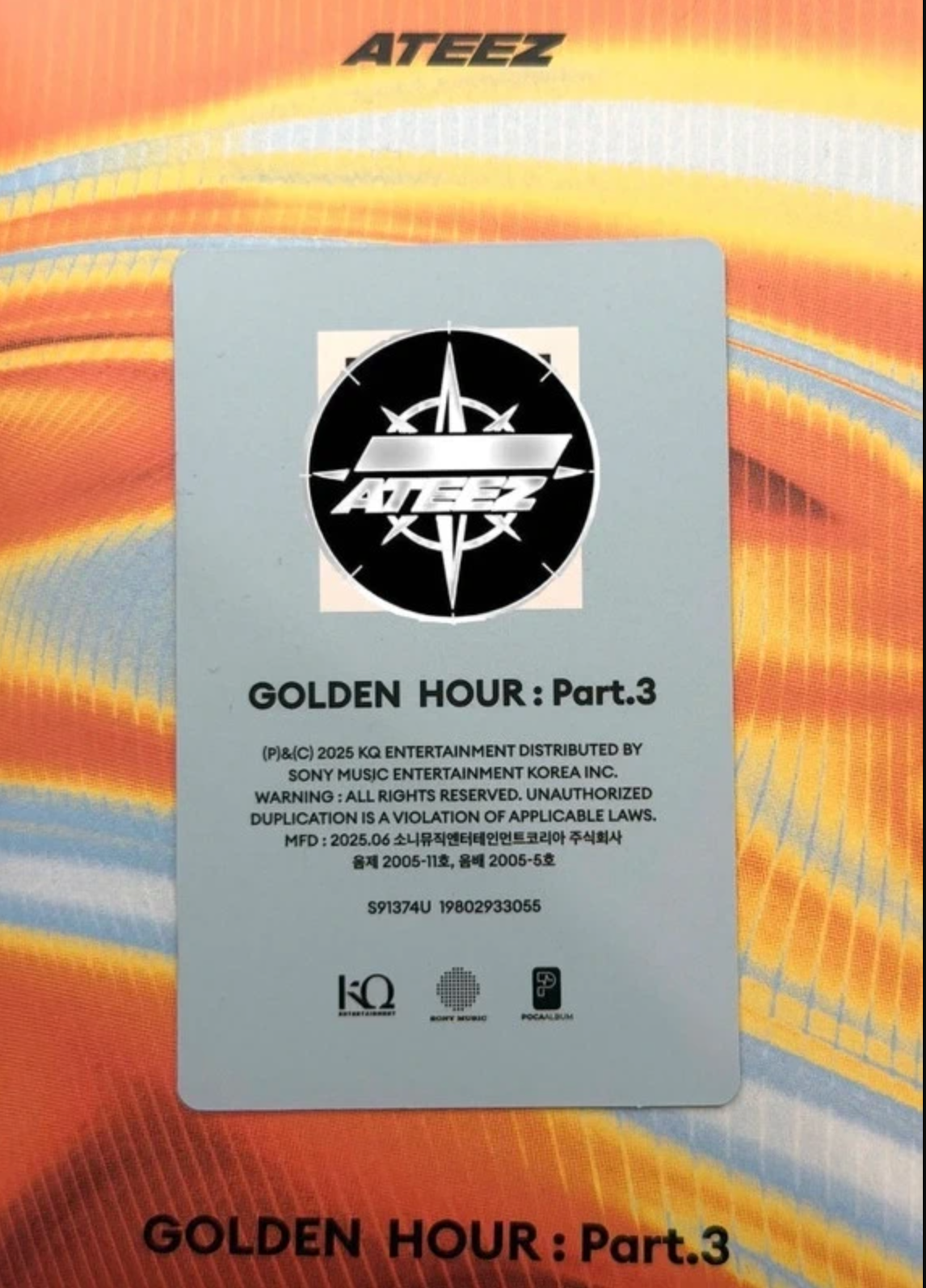 ATEEZ ATEEZ - Golden Hour : Part.3 Album poca album qr card listing photo 2